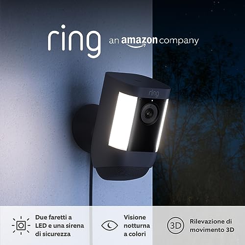 Ring Videocamera Pro con Faretti Plug-In 2K