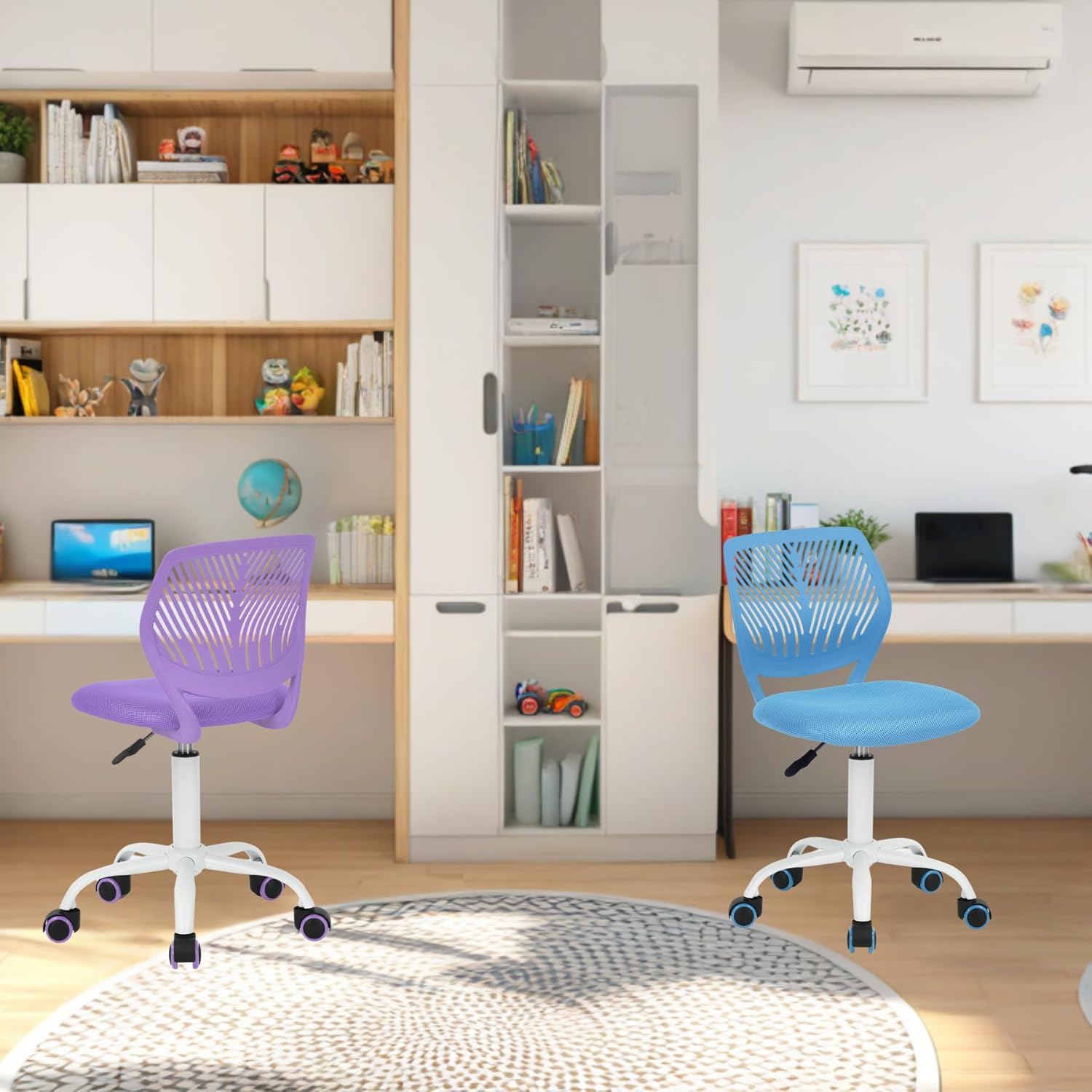 Furniturer Sedia da Gioco per Bambini, Blu M - immagine 2