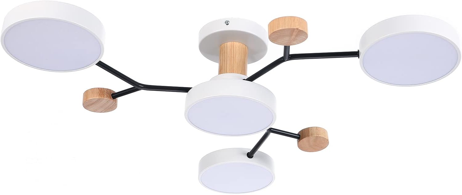 Schindora Lampadario Soffitto LED 4 Teste 36W Ø66cm - immagine 1