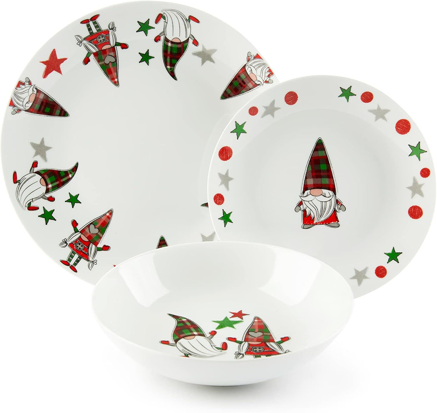 Excelsa Tartan Gnome Servizio Piatti 18 Pezzi 65504