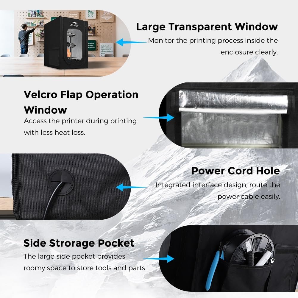 Creality Custodia Ender3 Ignifuga e Antipolvere 480x600x720mm - immagine 5