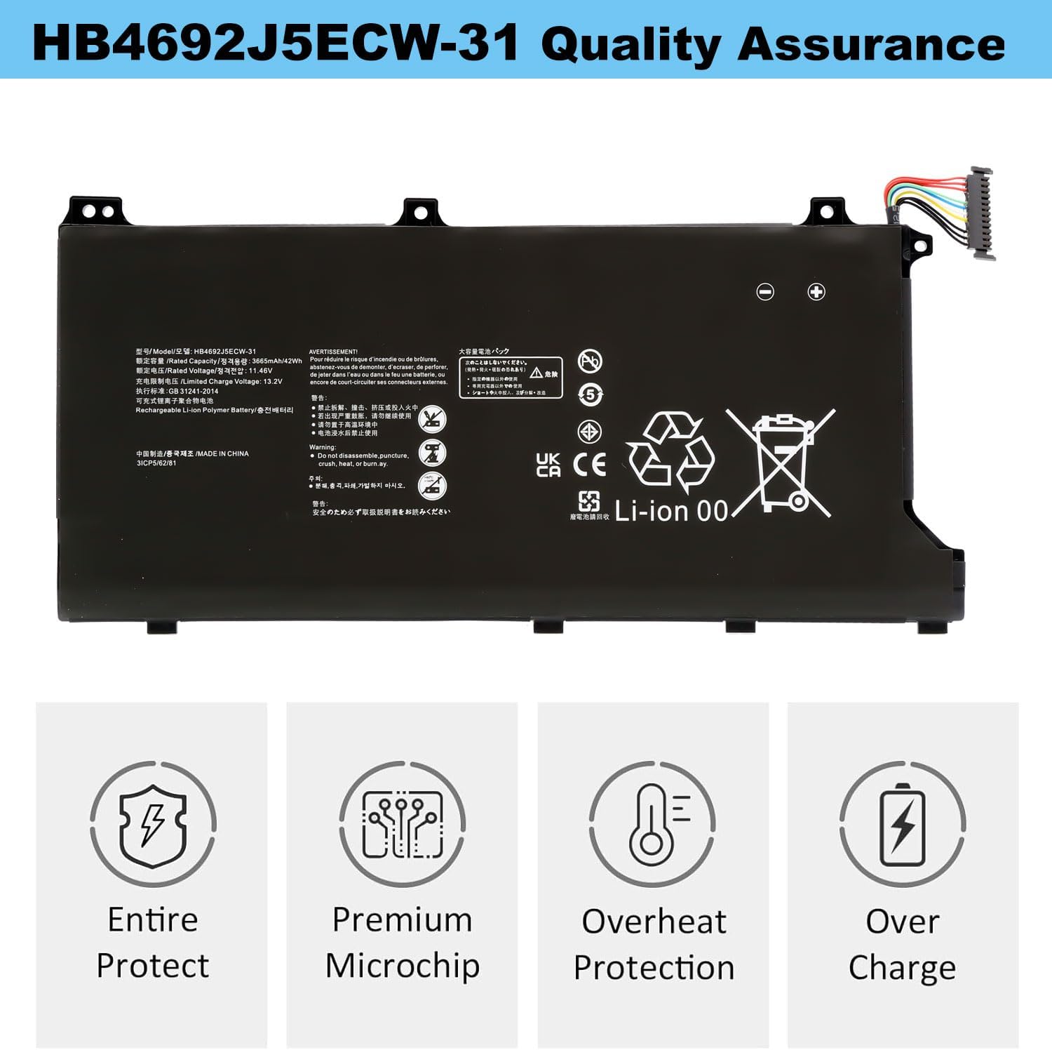 Blesys HB4692J5ECW-31 - Batteria Huawei MateBook D 15 - immagine 3