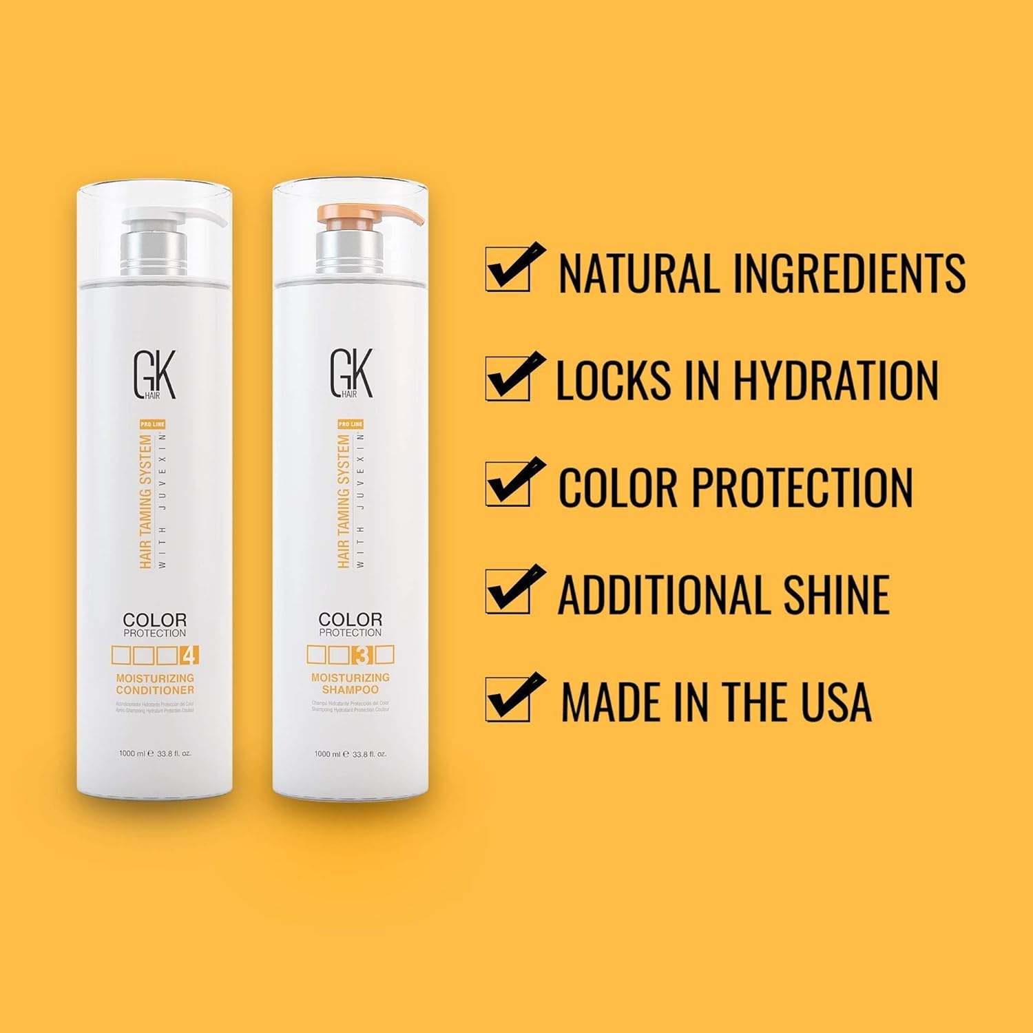 Gk Hair Cheratina Globale Shampoo & Balsamo 1000ml - immagine 4