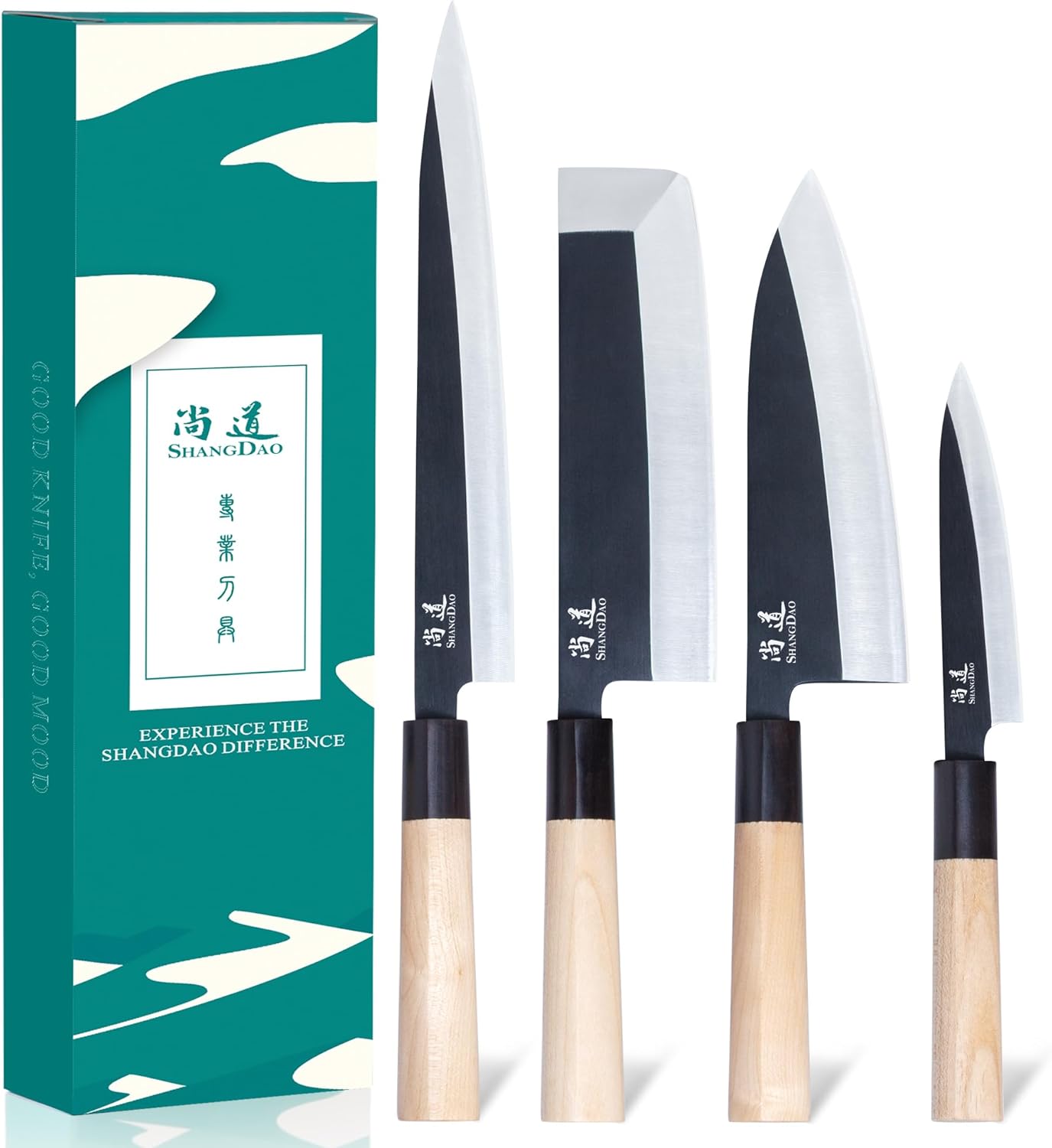 Set da Cucina Giapponese 4 Coltelli per Sushi