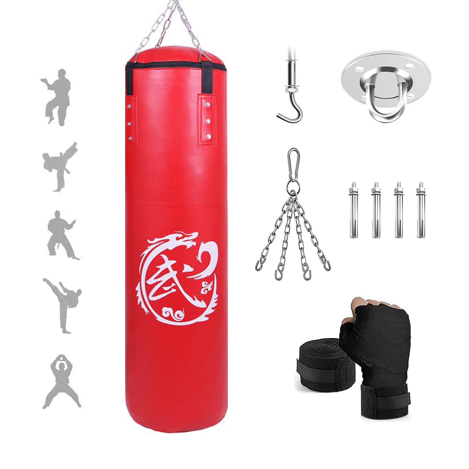 Sacco da Boxe Pesante 120cm in Pelle PU
