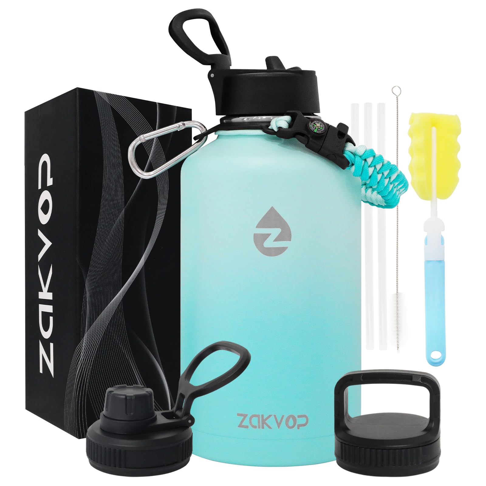 Borraccia Termica 2 Litri Acciaio Inox con Cannucce