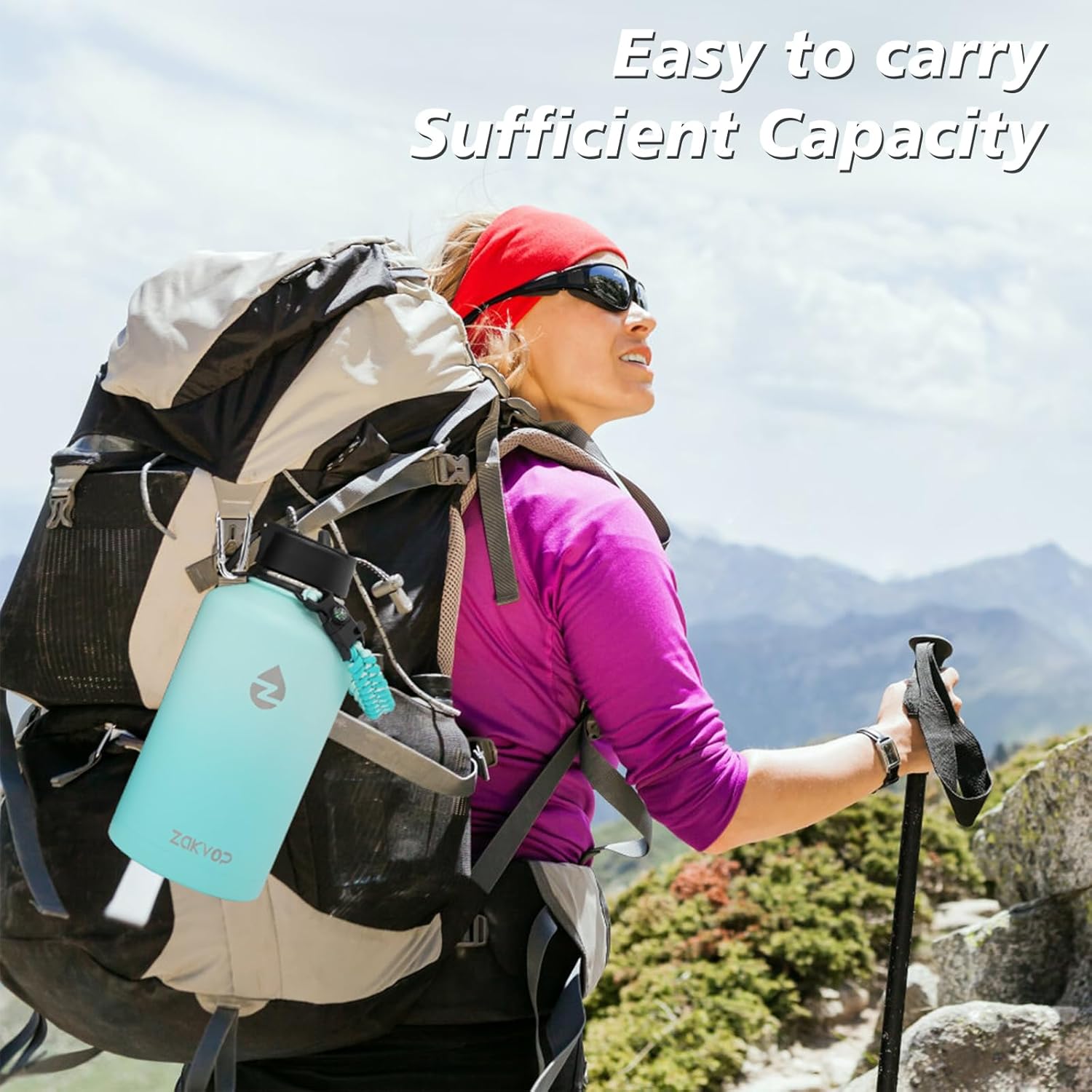 Borraccia Termica 2 Litri Acciaio Inox con Cannucce - immagine 6