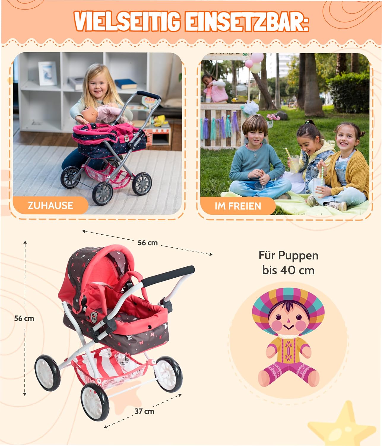 Bayer Chic 2000 Smarty - Passeggino per Bambole - immagine 5