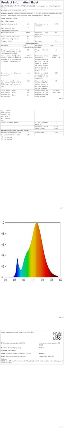 Lufun Plafoniera LED Soffitto Dimmerabile con Telecomando - immagine 10