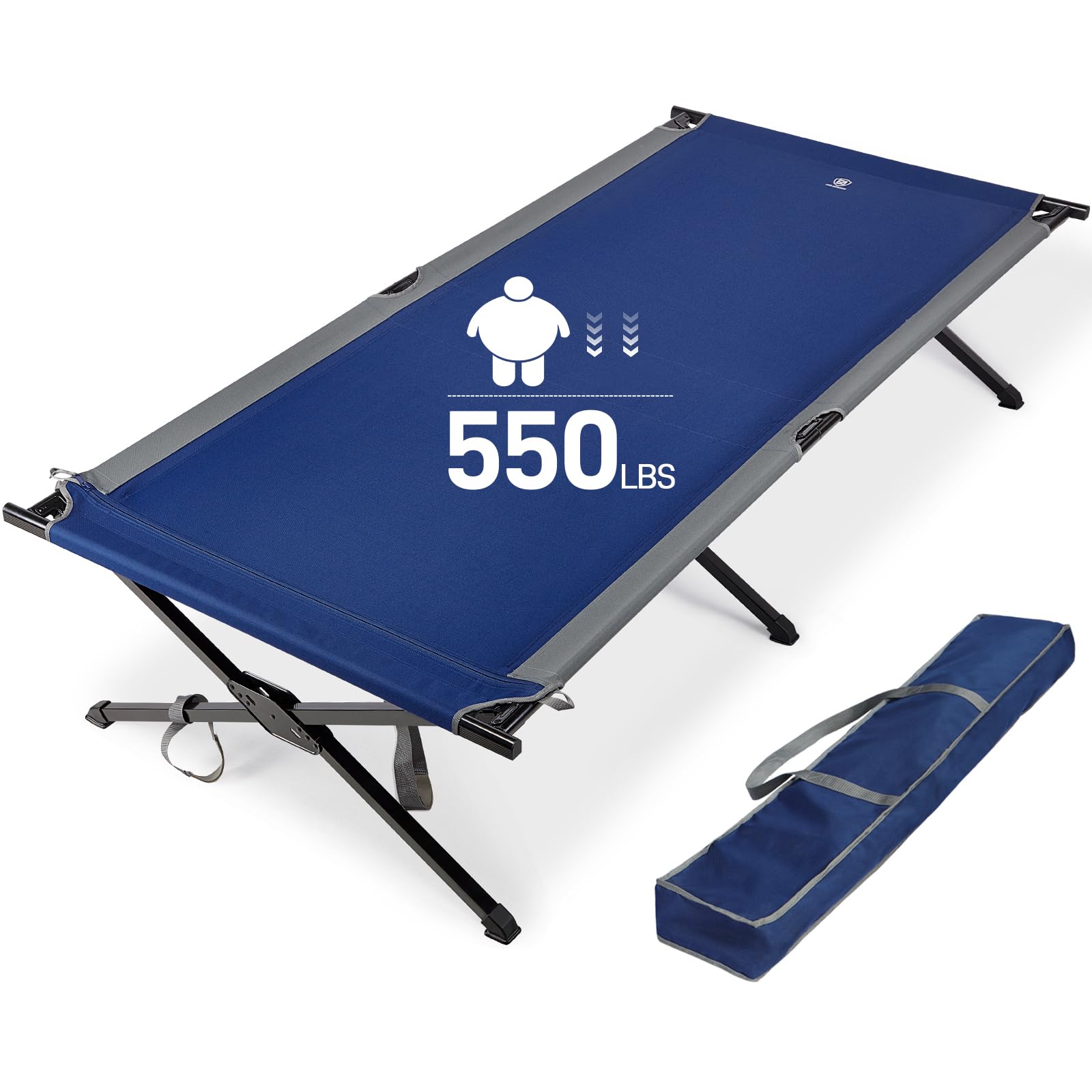 Lettino da campeggio EVER ADVANCDED blu scuro grigio