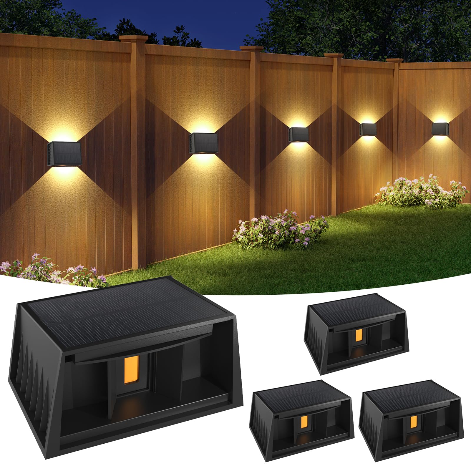 T-sunus Applique da Parete Esterno Interno 4 Pezzi