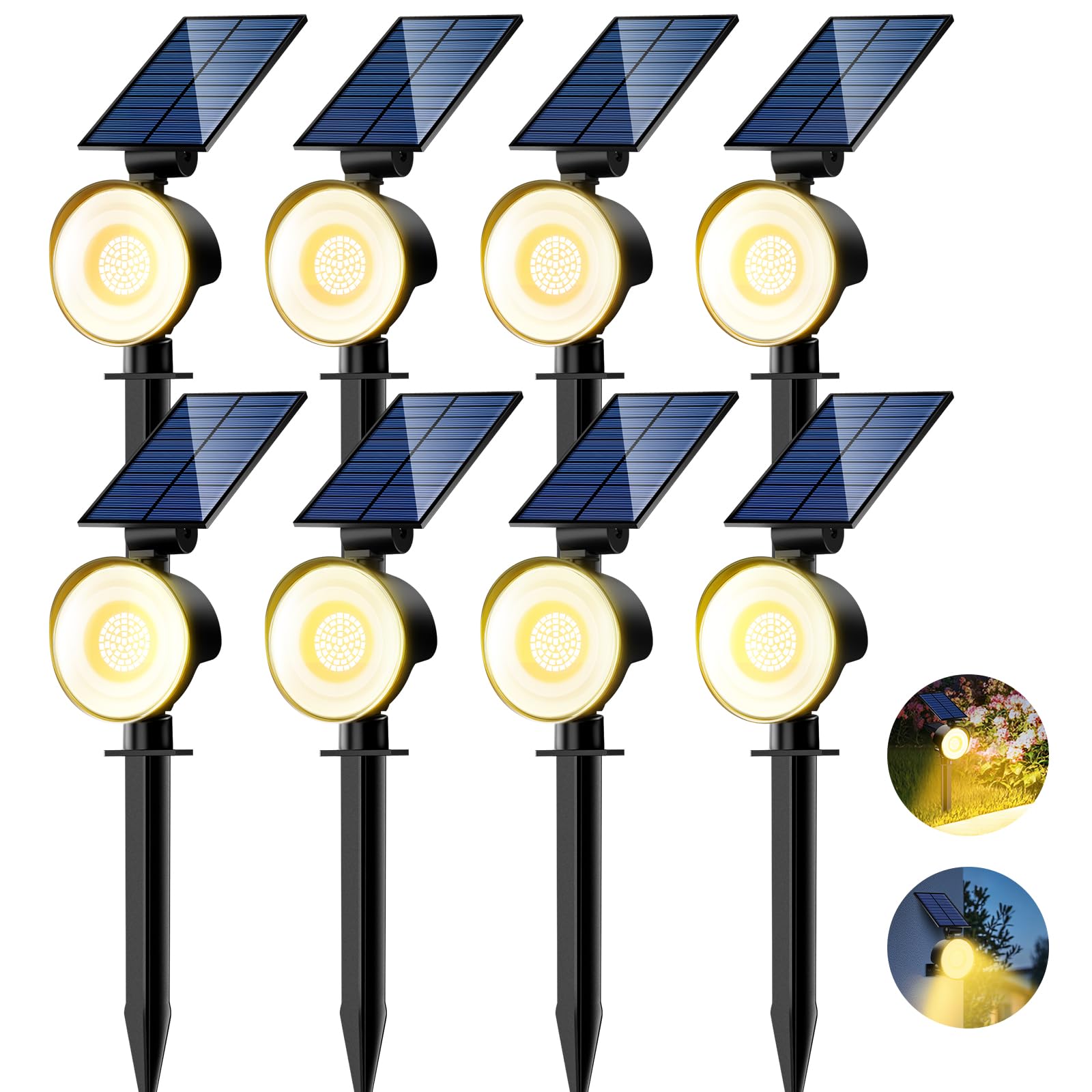 Nipify 8 Faretti Solari a LED da Esterno