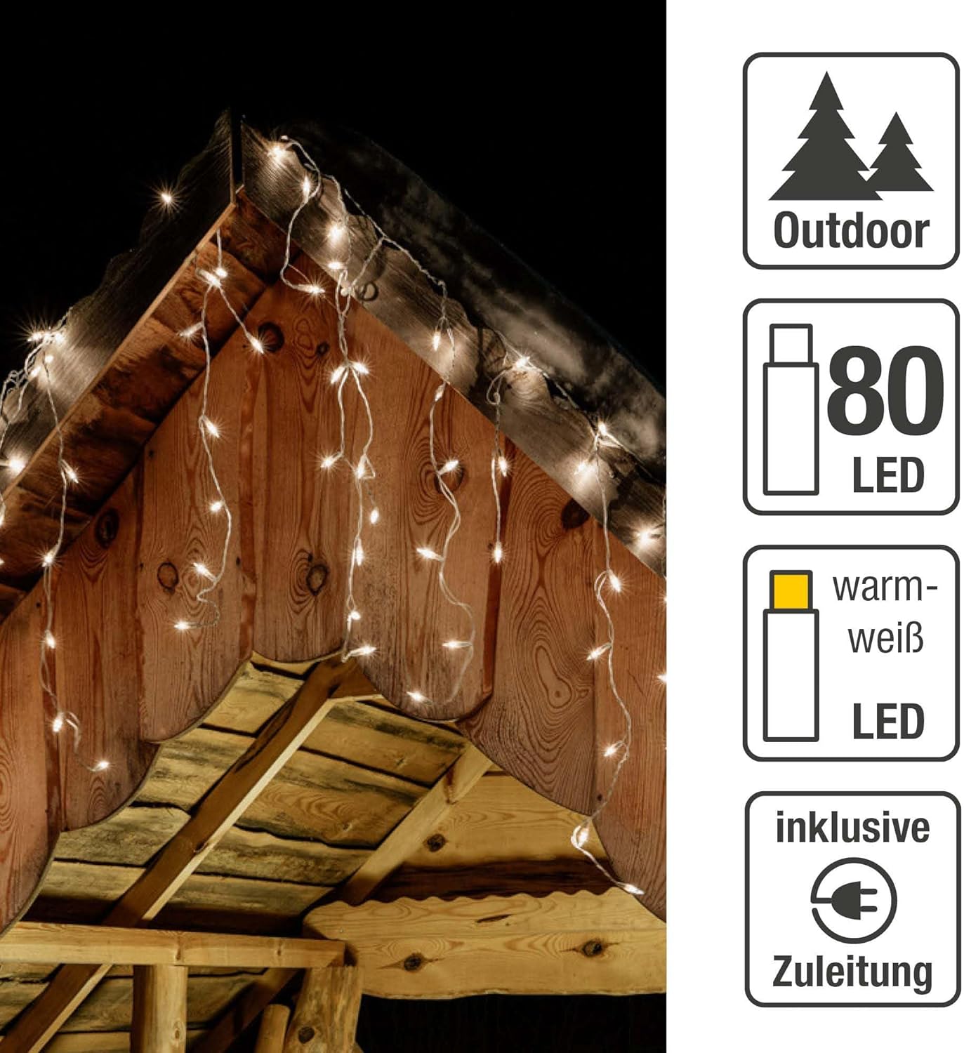 Hellum 555332 - 80 Lampade LED Decorative Bianche - immagine 3