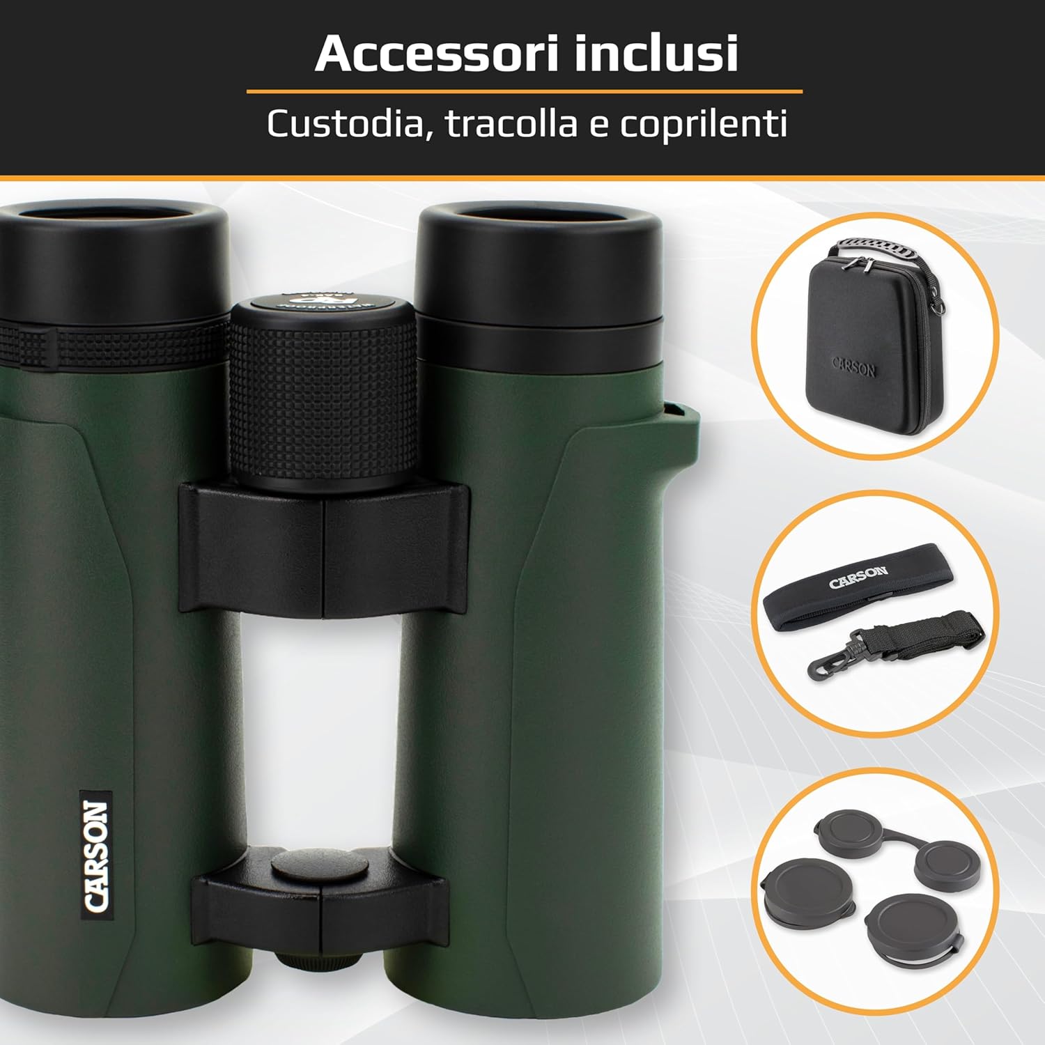 Binocolo Carson RD Series 10x50mm Verde - immagine 3