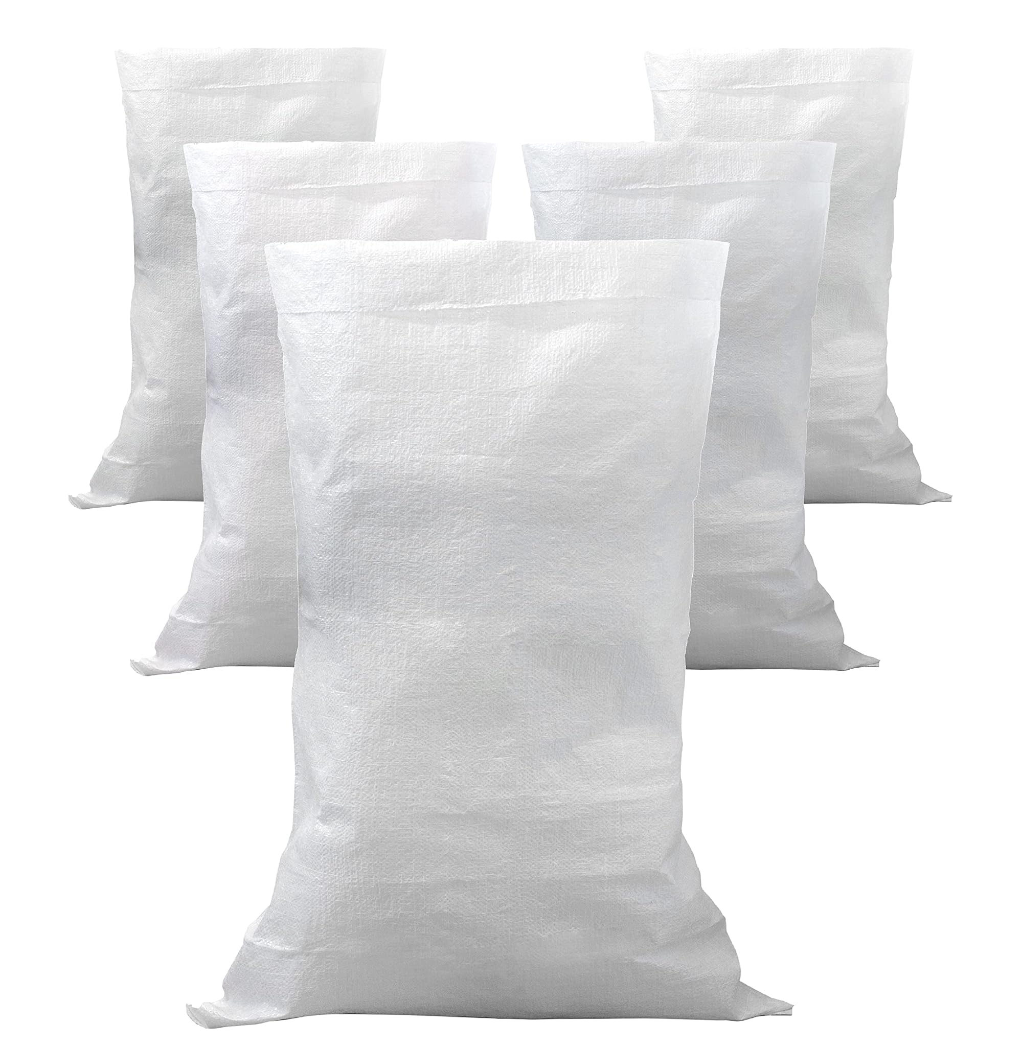 Ipea 5x Sacchi da Giardino in Polipropilene 105x55cm, Bianco