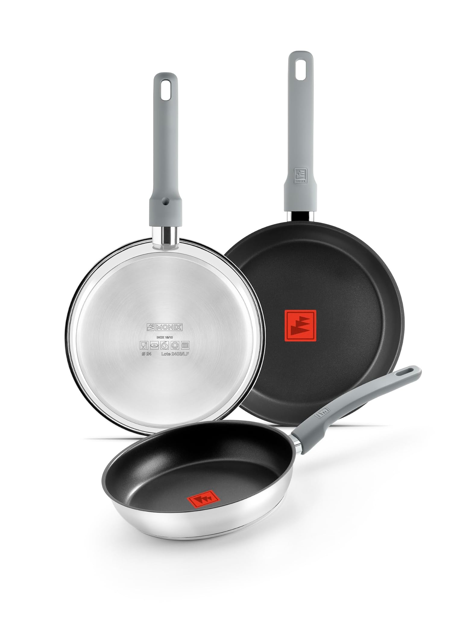Monix Elite Non Stick - Set 3 Padelle 20-24-26cm