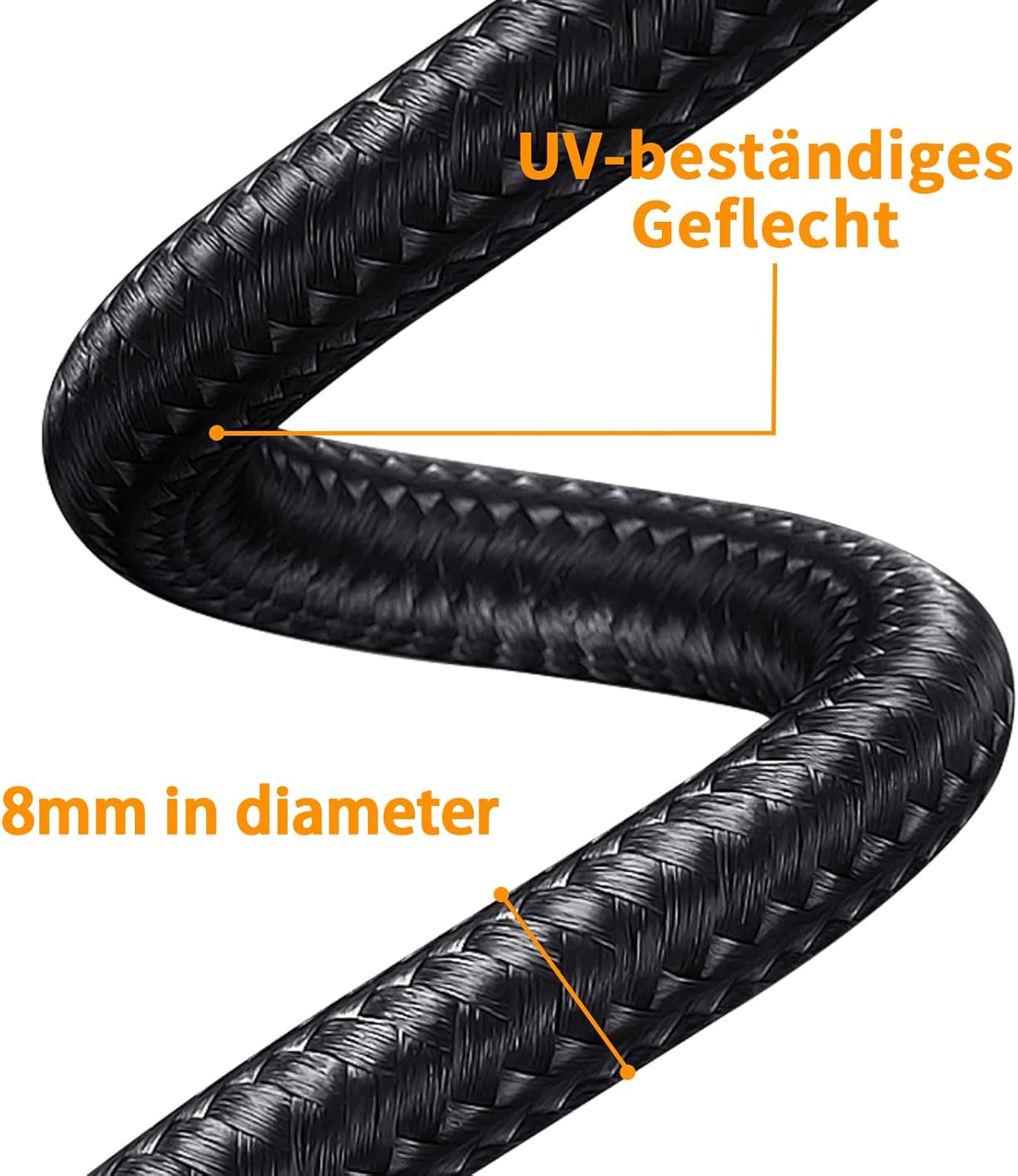 Corda Elastica con Gancio 150cm - 4 Pezzi, Nero - immagine 4