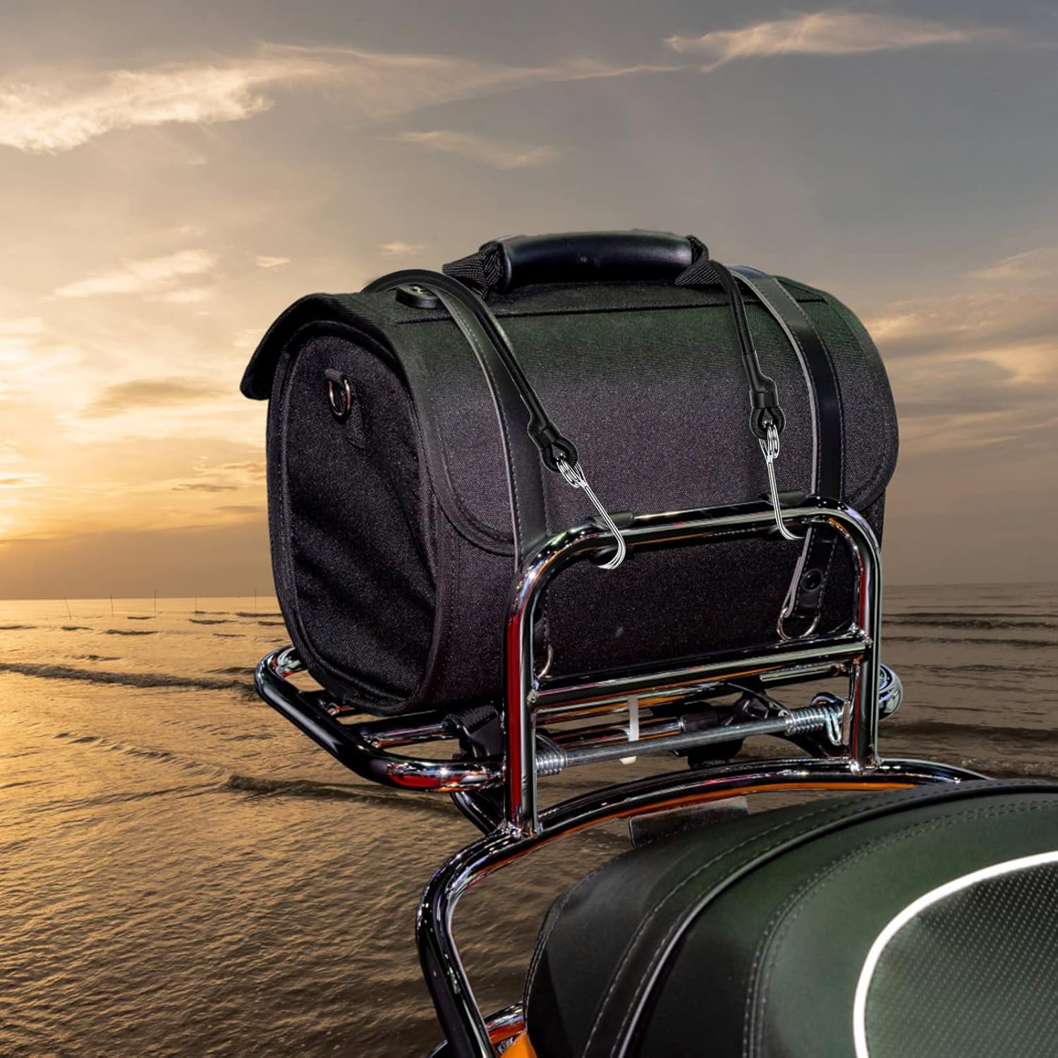 Corda Elastica con Gancio 150cm - 4 Pezzi, Nero - immagine 6