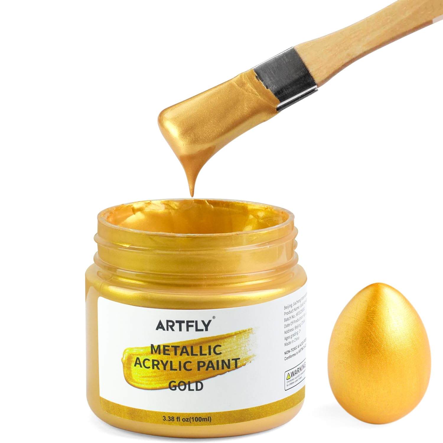 Artfly Pittura Acrilica Metallizzata Oro 100ml