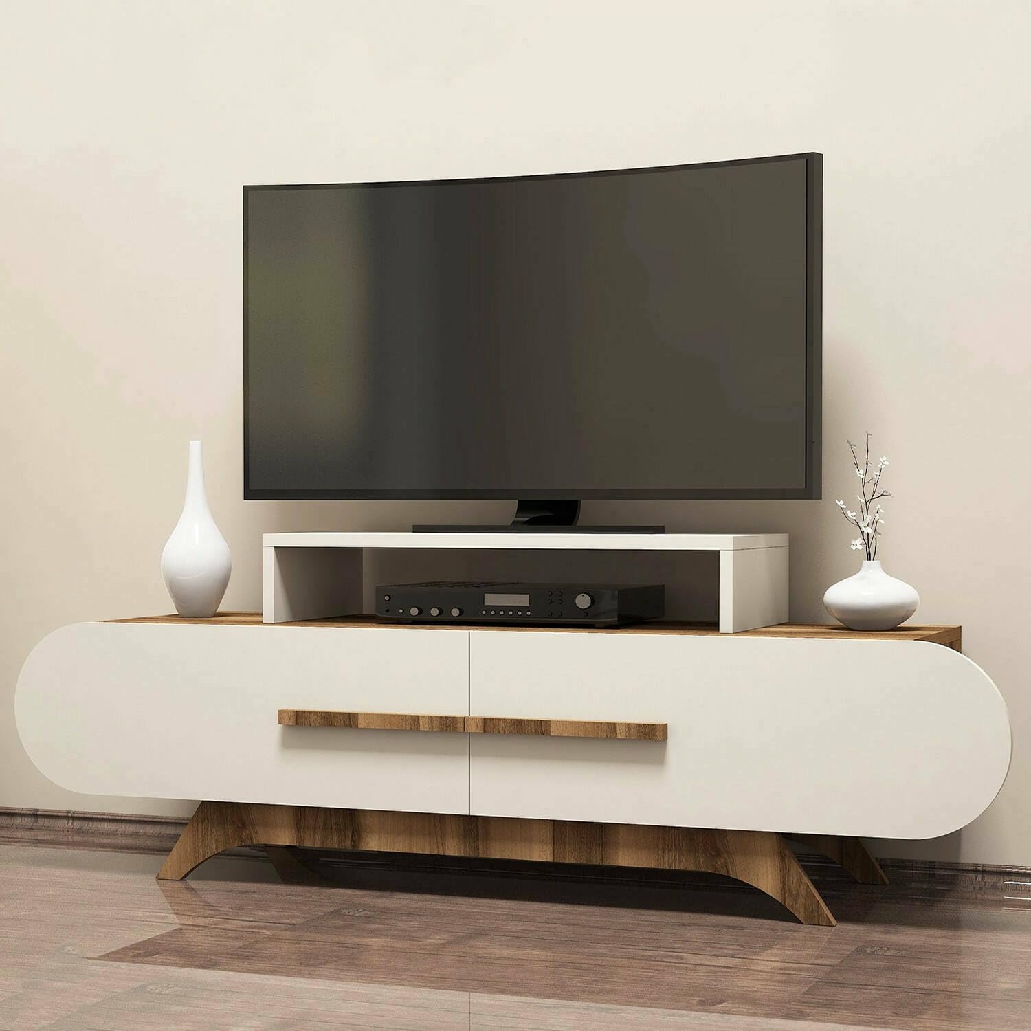 Dmora Mobile Porta Praesepe - Credenza Soggiorno Noce e Crema