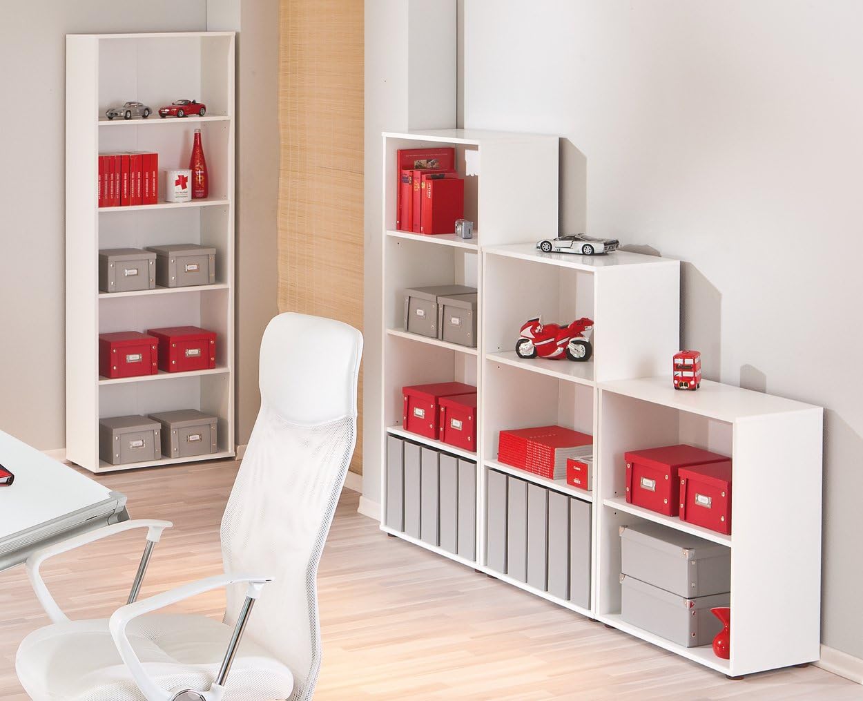 Inter Link Libreria Scaffale 2 Nicchie, Bianco - immagine 2