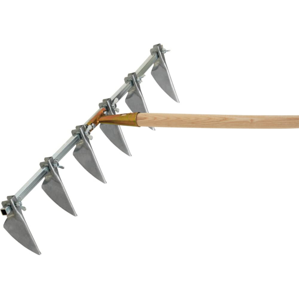 Siena Garden Cavatappi scanalati, Angolo Testa Regolabile, variabile, Larghezza di Lavoro Regolabile 75 cm, 6 Taglienti, Lunghezza Lama 12 cm, zincato