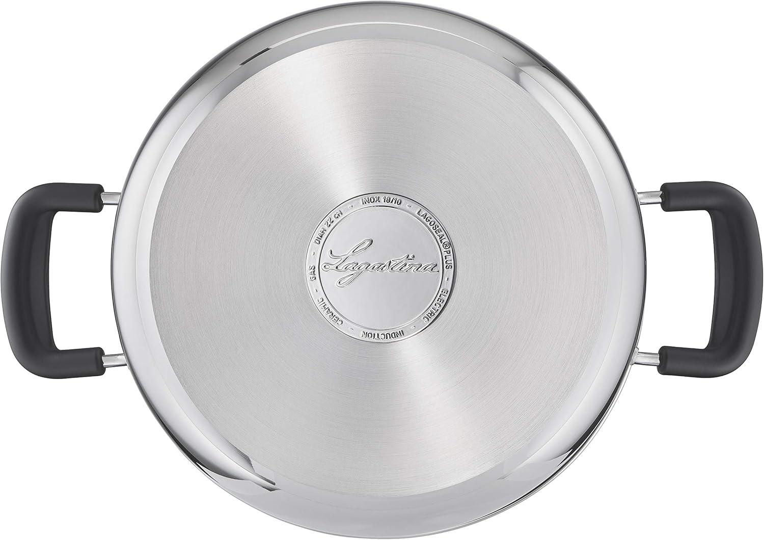 Lagostina Pratica Pentola Alta 22cm per Induzione, Grigio - immagine 3