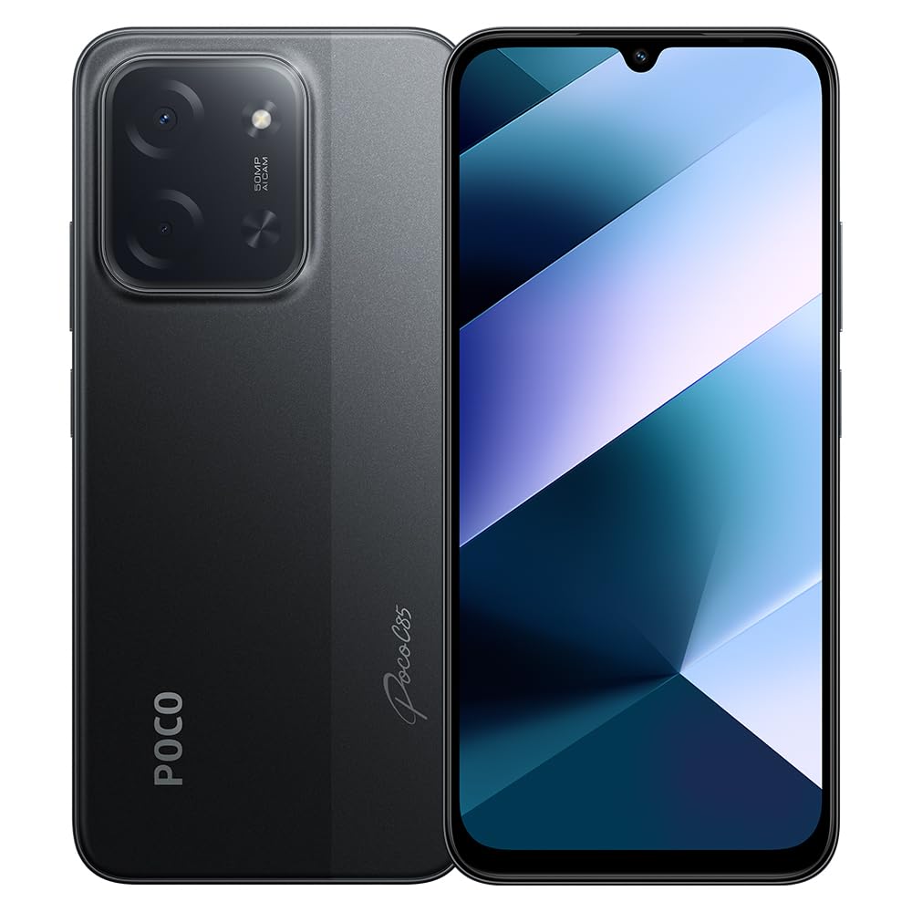 Xioami POCO C85 Smartphone 6/128 GB, Nero