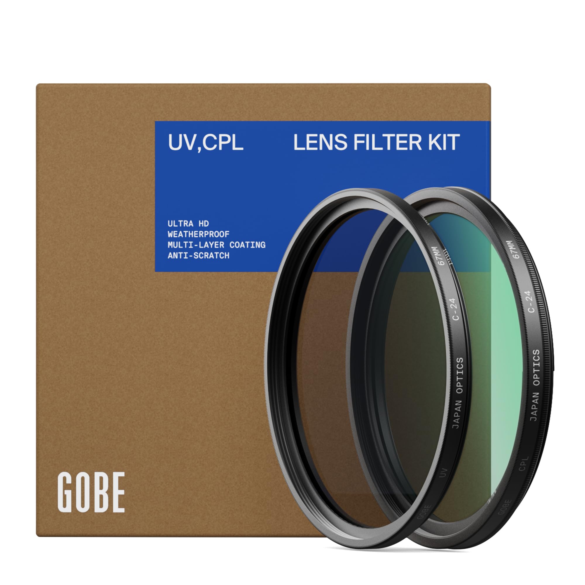 Gobe - Kit filtro UV + filtro polarizzatore circolare (CPL) per obiettivi 95 mm