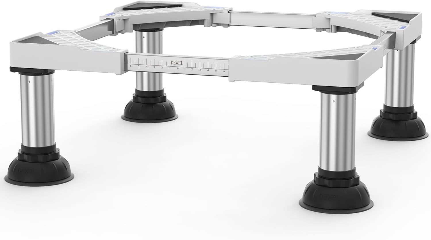 Dewel Base per Lavatrice Regolabile 300kg, Bianco - immagine 1