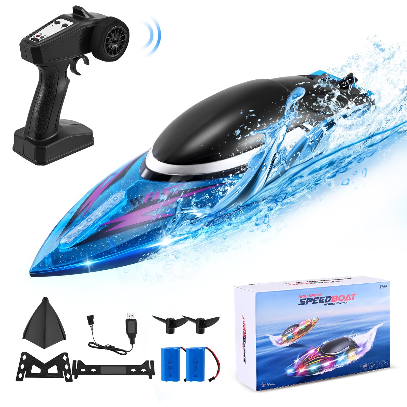 Wisbecost Barca RC 25 km/h con Auto-raddrizzamento