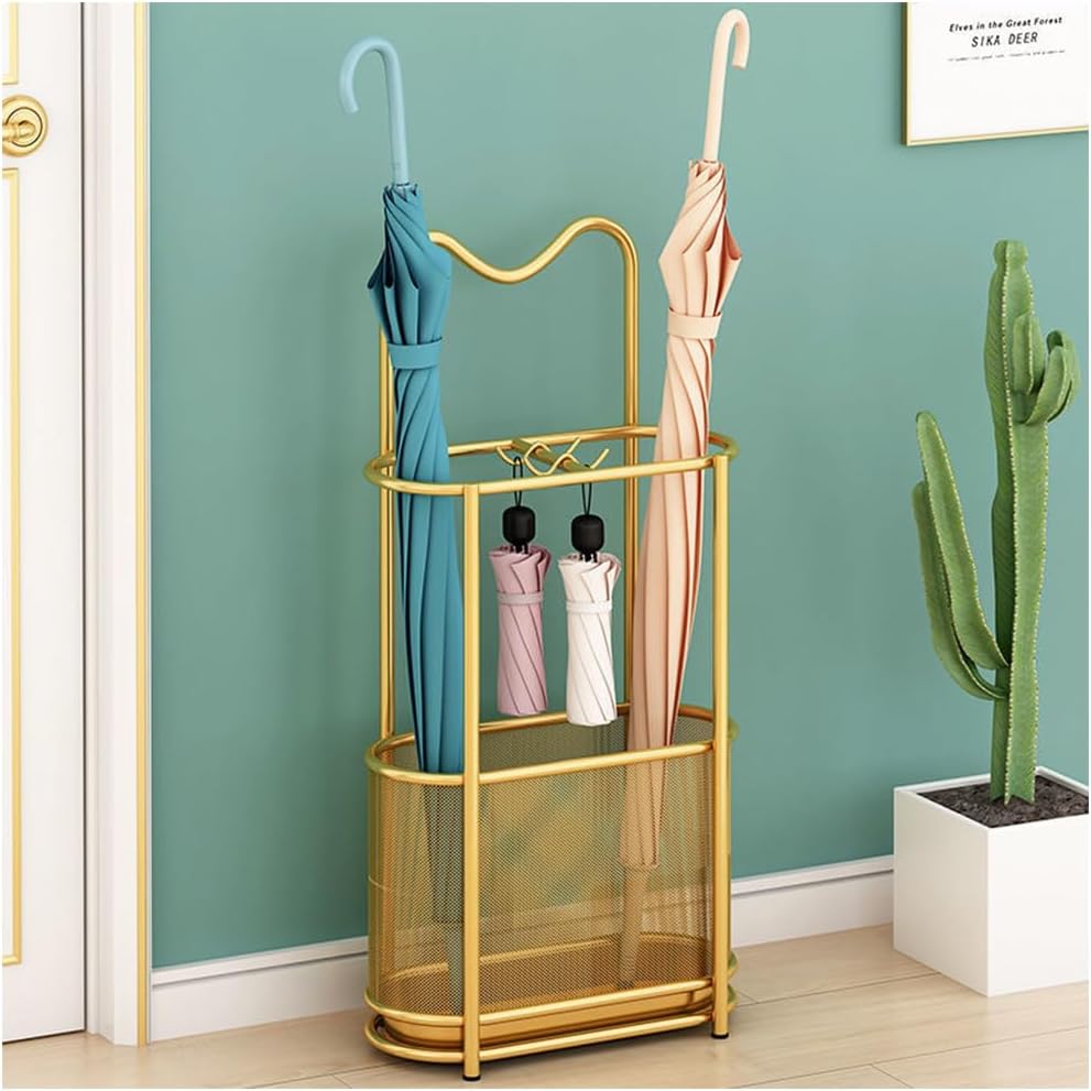 Sinbinta Portaombrelli in Metallo Autoportante, Oro