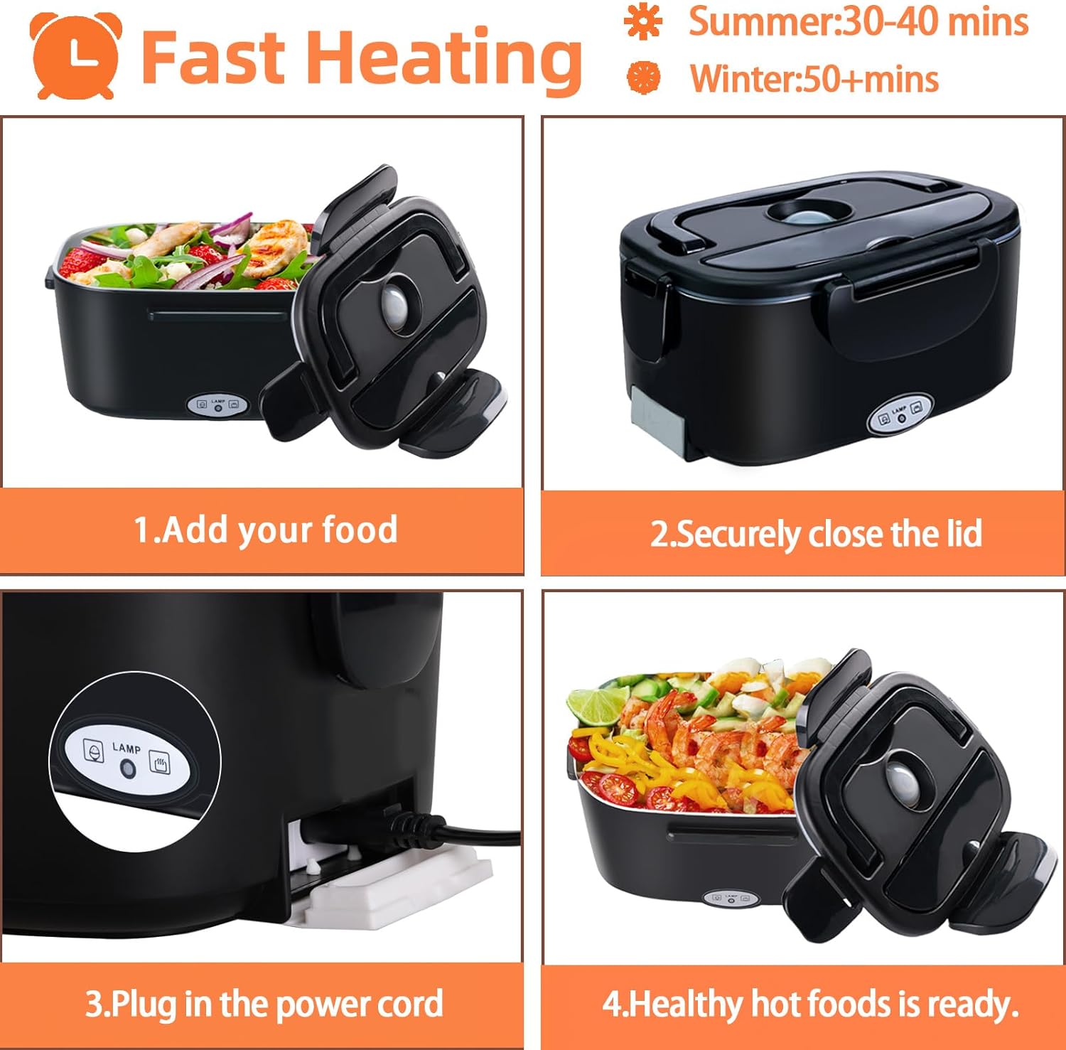 Lunch Box Elettrico Scaldavivande 1.5L 60W - immagine 4