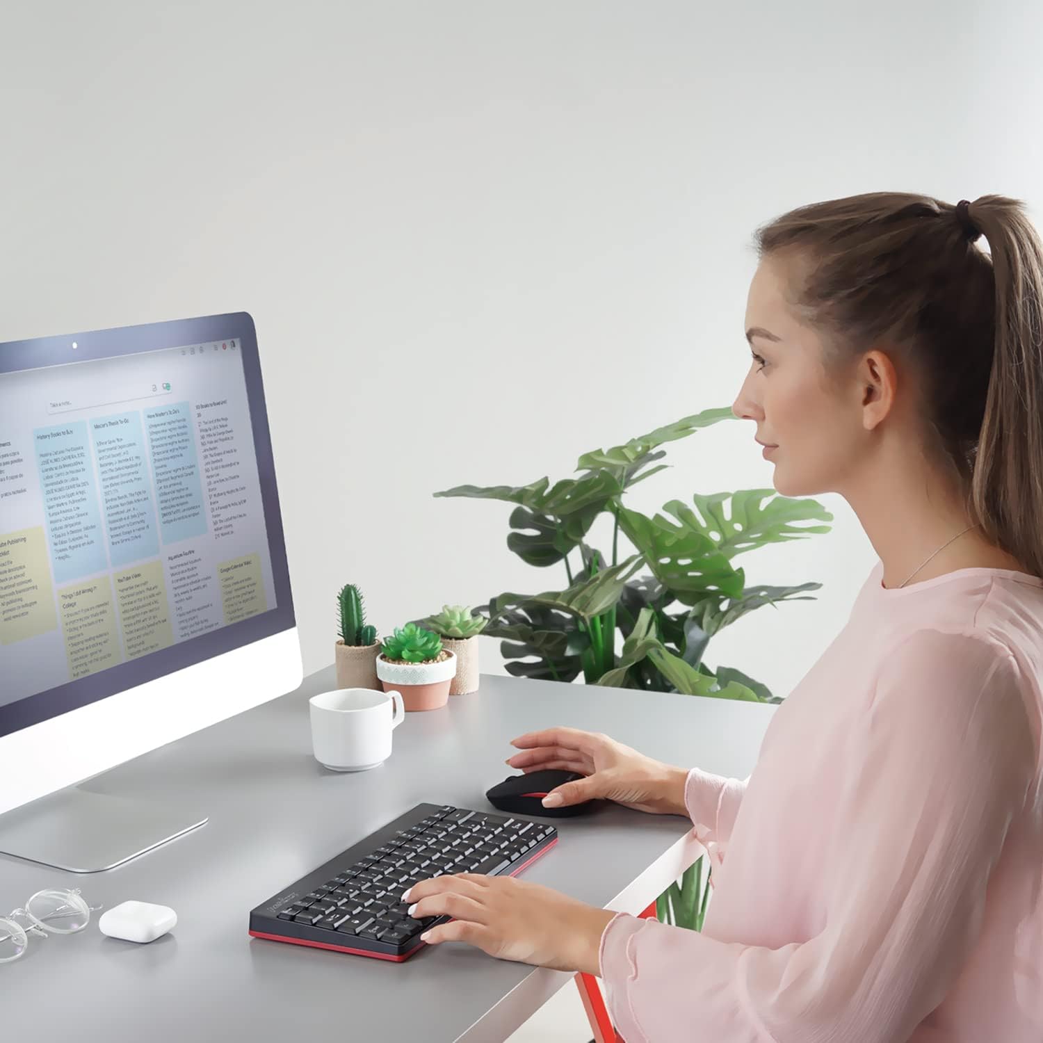 Perixx PERIDUO-712 Set Tastiera e Mouse Wireless 2.4G, Nero - immagine 5