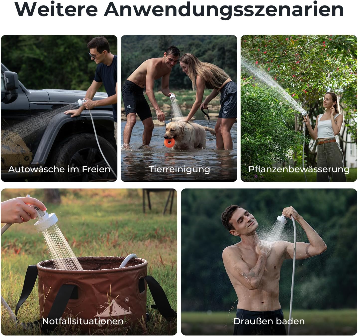 FLEXTAILGEAR Max Shower - Doccia da Viaggio Portatile - immagine 5