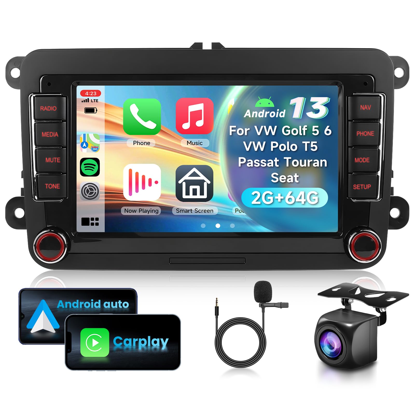 Autoradio 7" per VW Golf 5/6/Polo/Passat/Touran 2G&64G