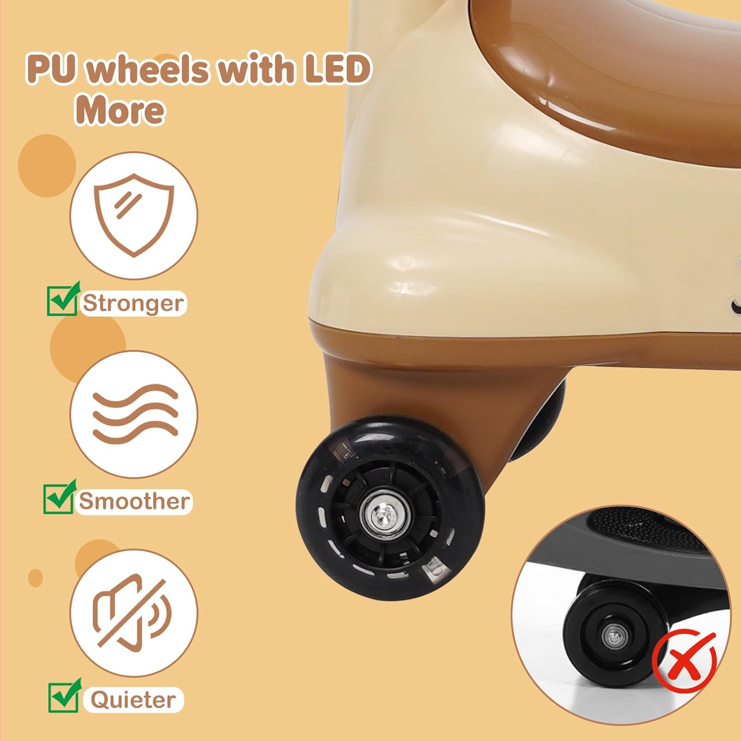 Macchina Cavalcabile per Bambini con Pneumatici LED - immagine 5