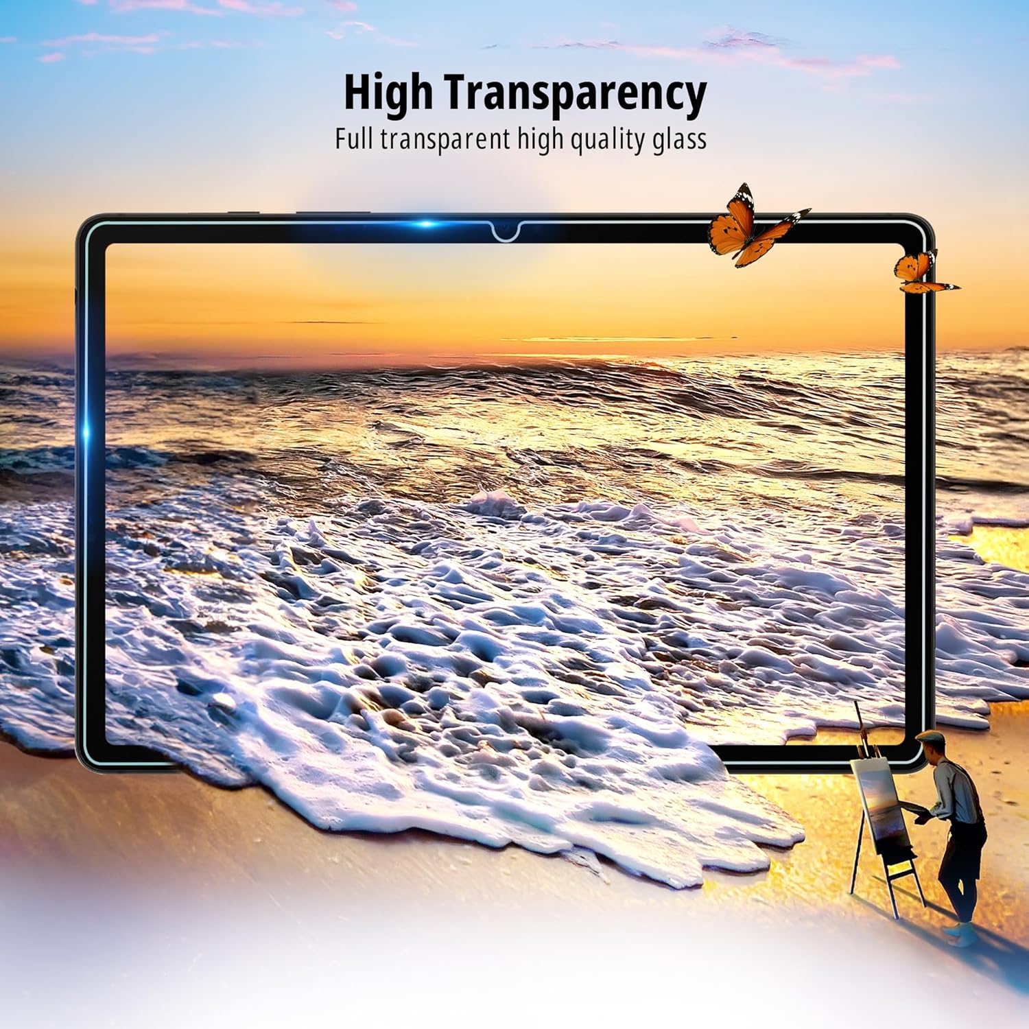 Cacoe Custodia Cover Samsung Galaxy Tab A9+/A9 Plus 11", Mare Blu - immagine 5