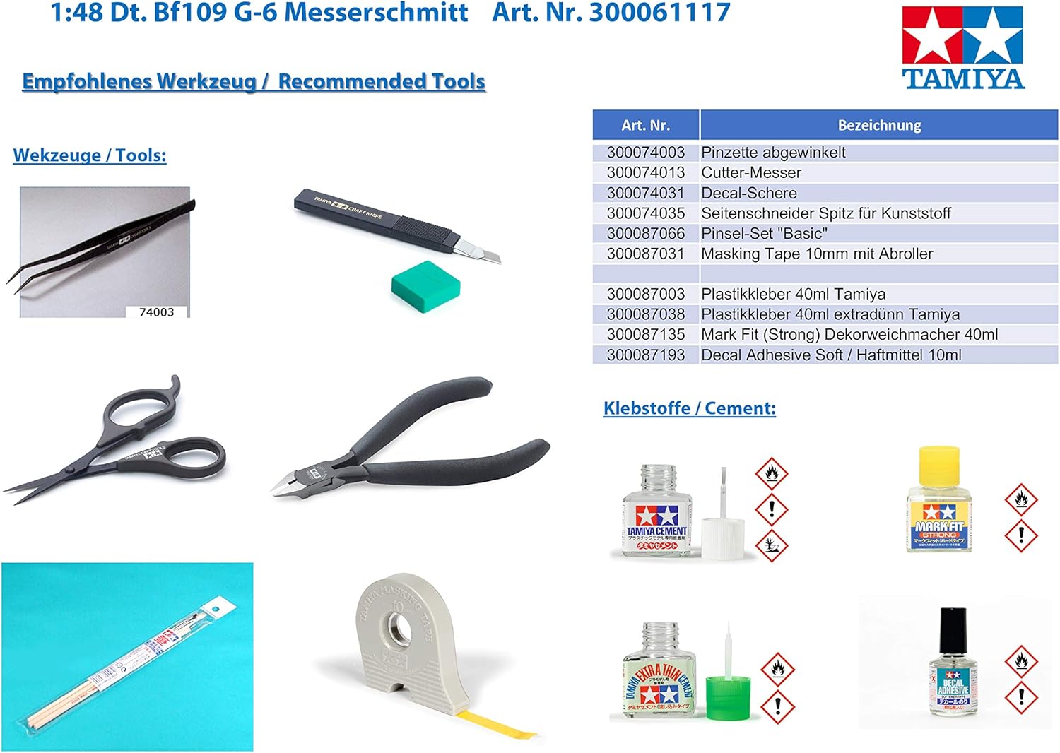 Tamiya 1/48 Messerschmitt BF 109G-6 - Modello Aeroplano - immagine 8