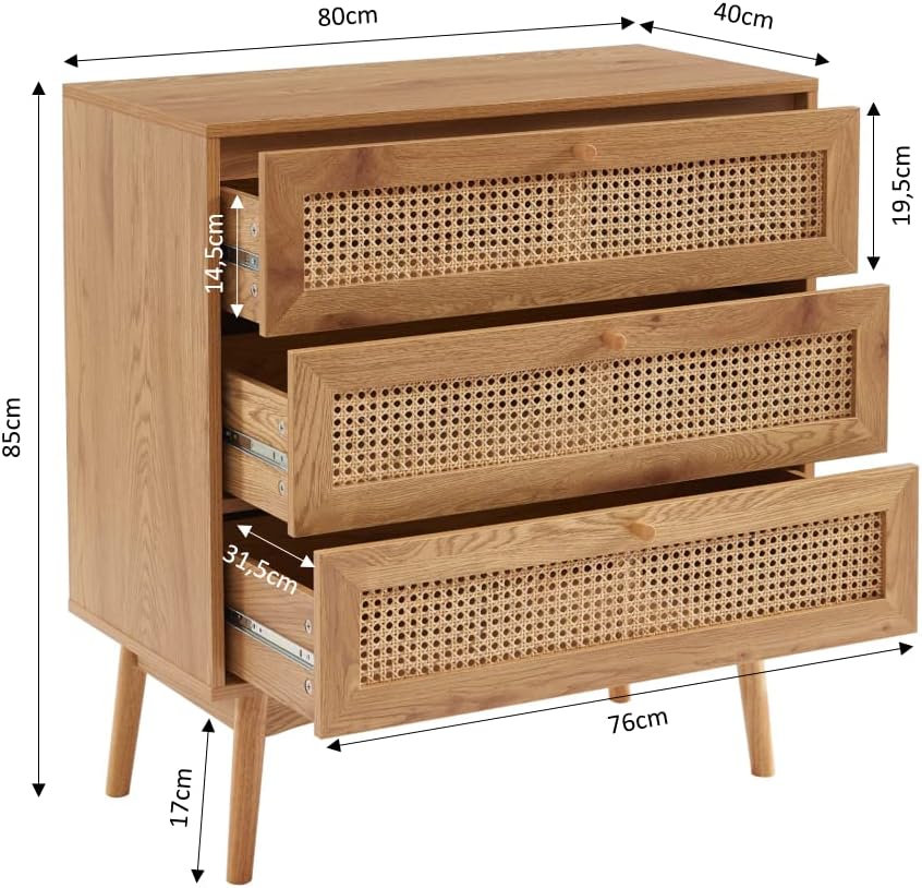 BAÏTA Cassettiera, 80 cm - immagine 3
