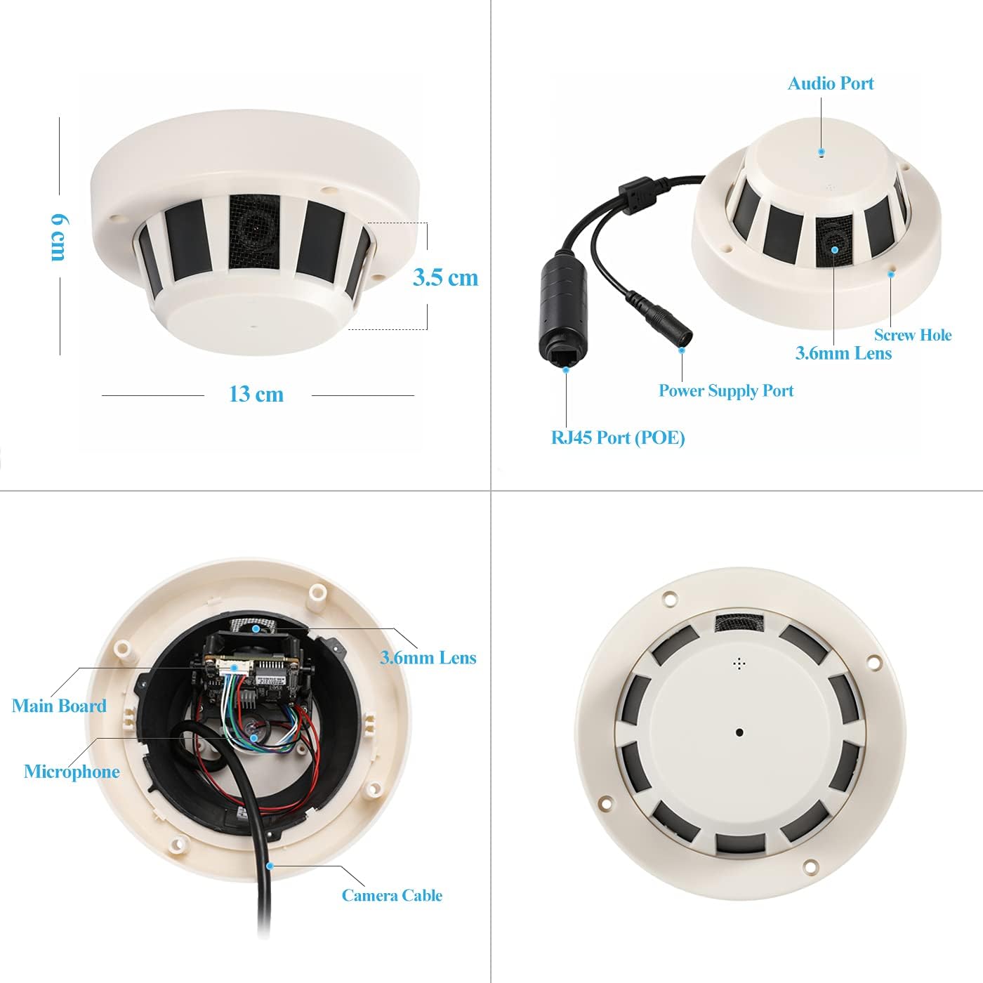 Revotech Telecamera PoE IP Interno 3MP con Microfono - immagine 4