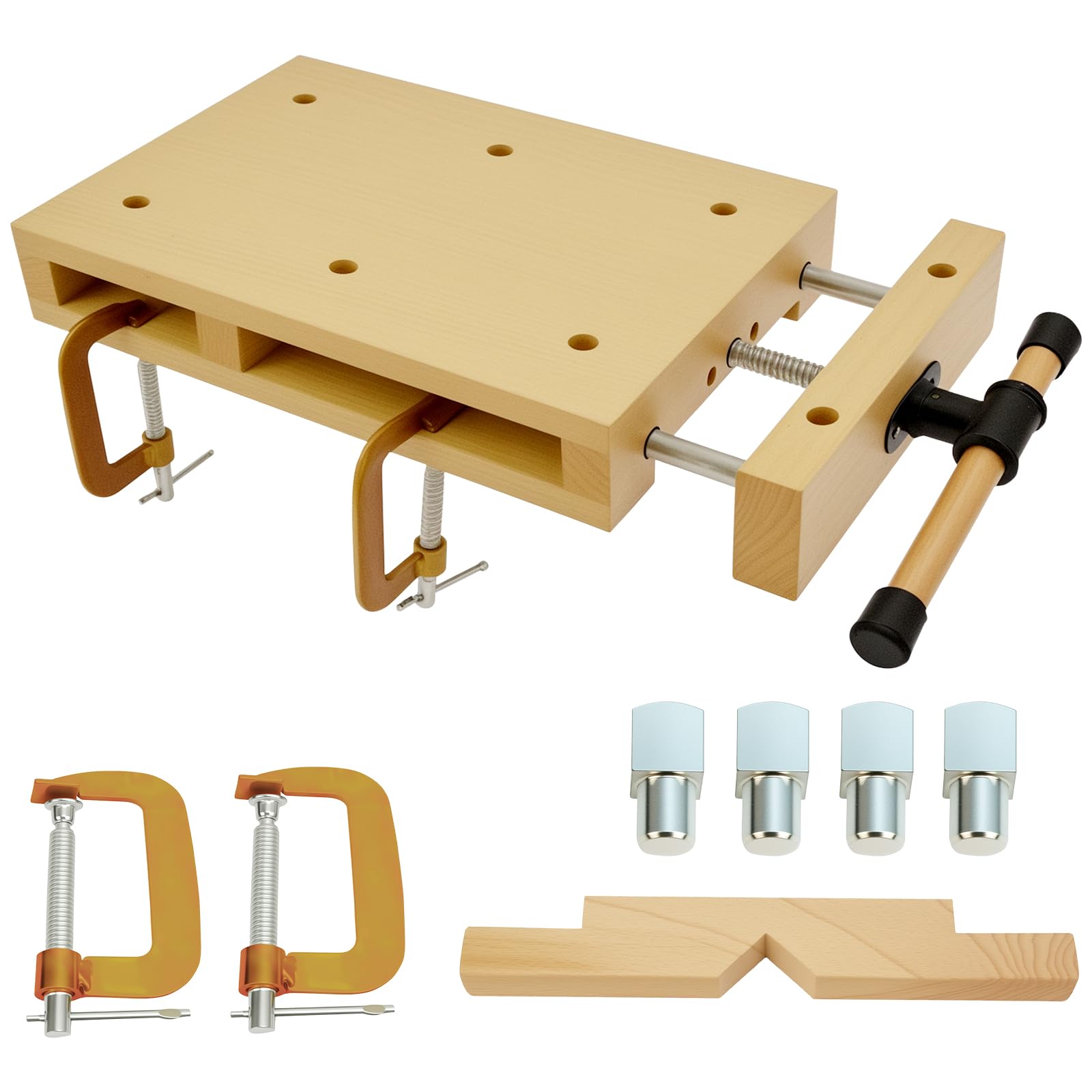 Banco Da Lavoro Portatile con Morsa 46,5x28x7cm