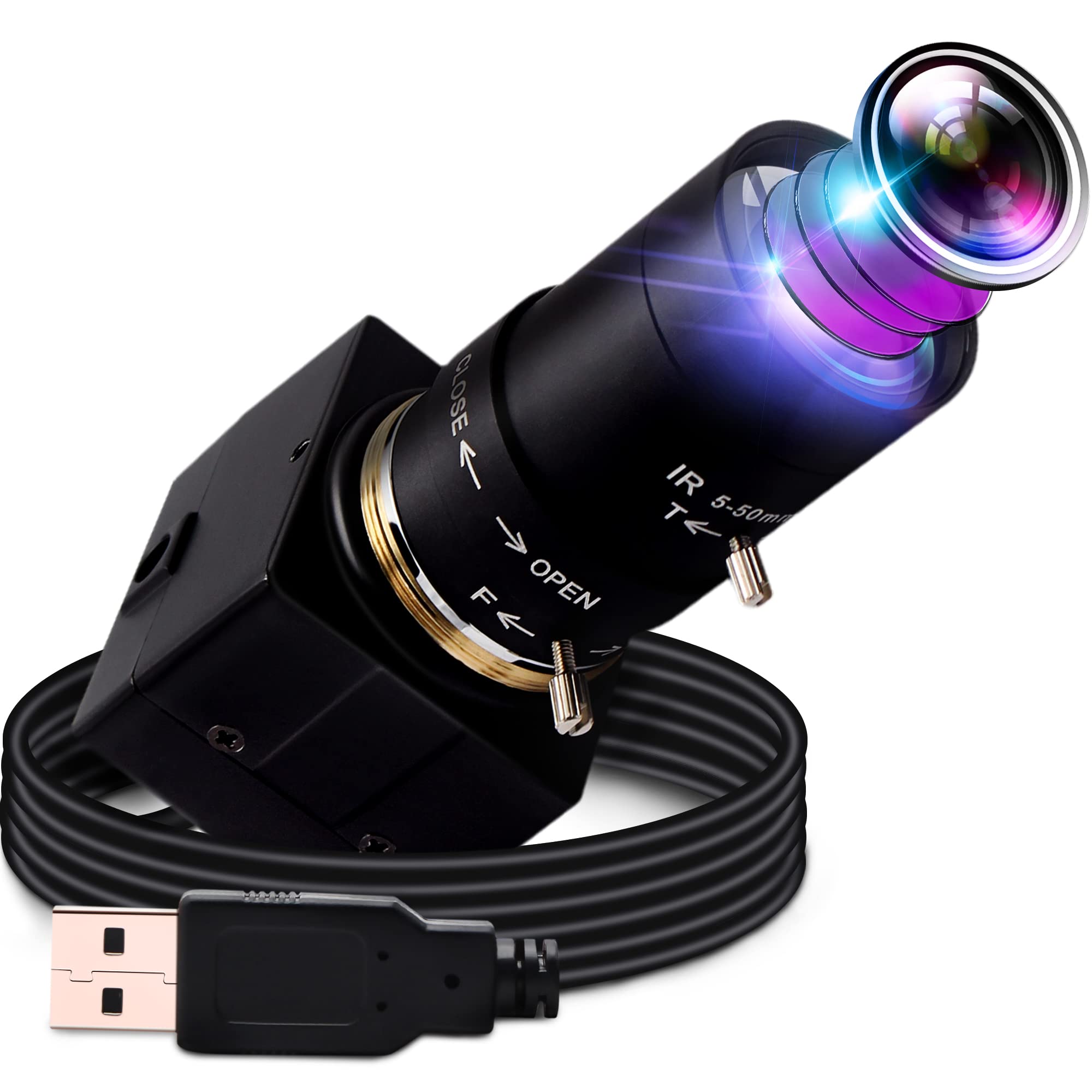 G Varifocal Obiettivo USB Camera 8MP con Zoom Ottico 10X