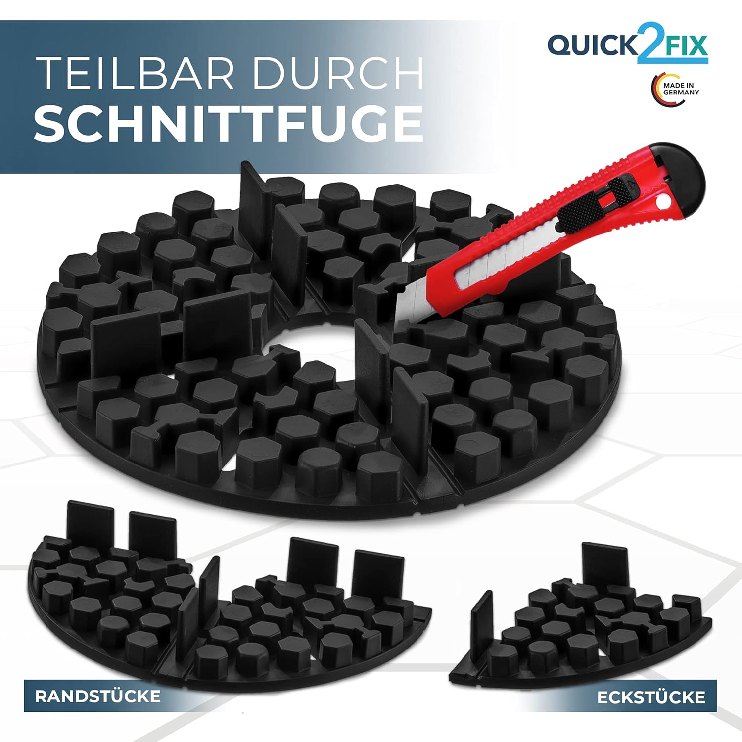 Quick2fix® Cuscinetti in Gomma Flessibili per Terrazza - immagine 3