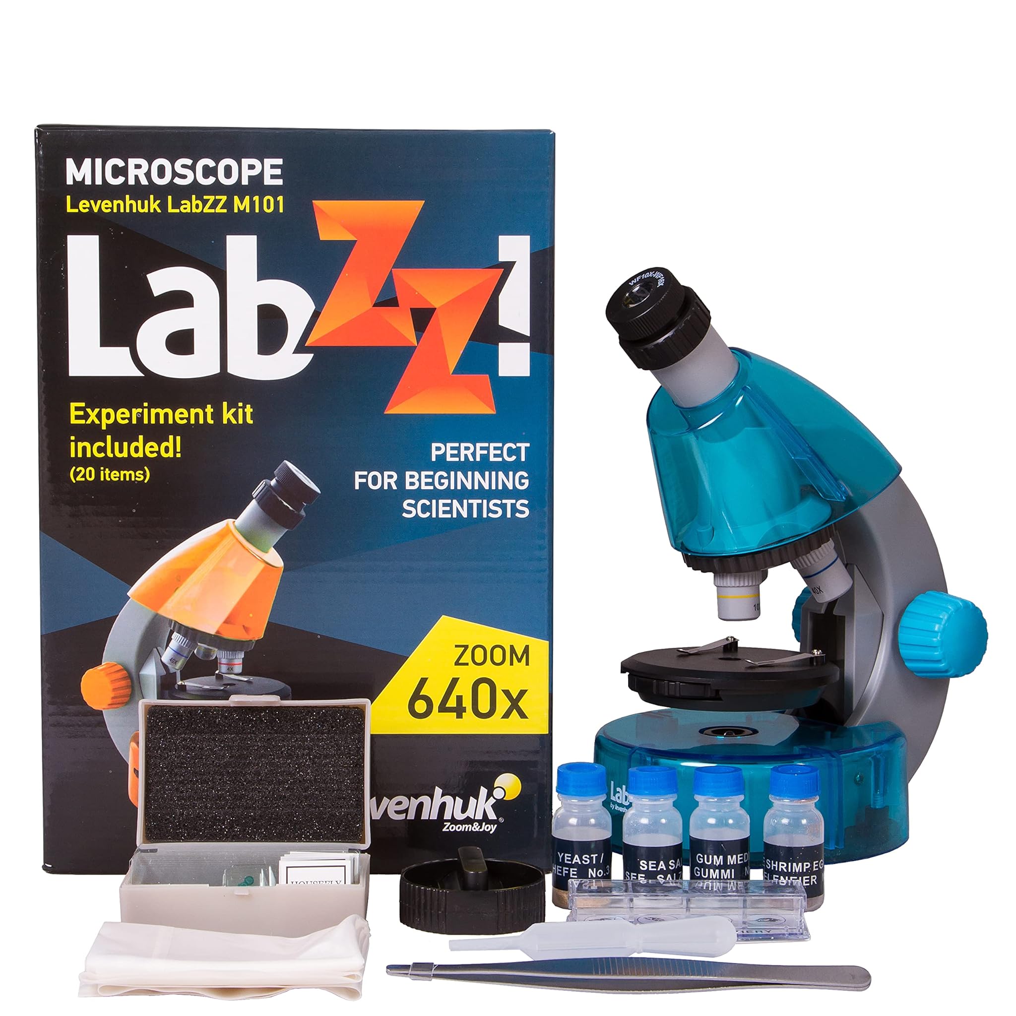 Levenhuk LabZZ M101 Azure STEM Microscopio Bambini 640x