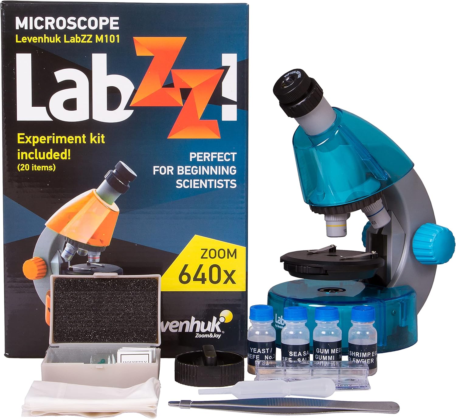 Levenhuk LabZZ M101 Azure STEM Microscopio Bambini 640x - immagine 1