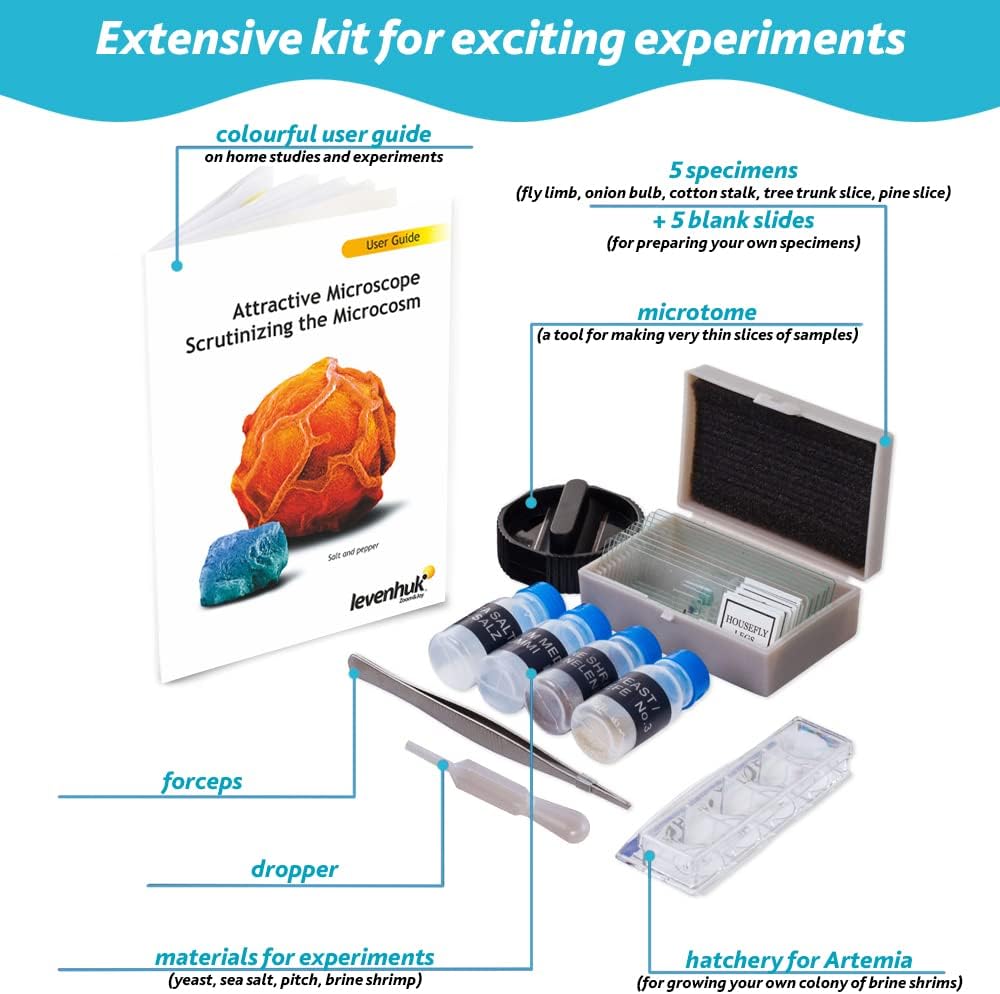 Levenhuk LabZZ M101 Azure STEM Microscopio Bambini 640x - immagine 4