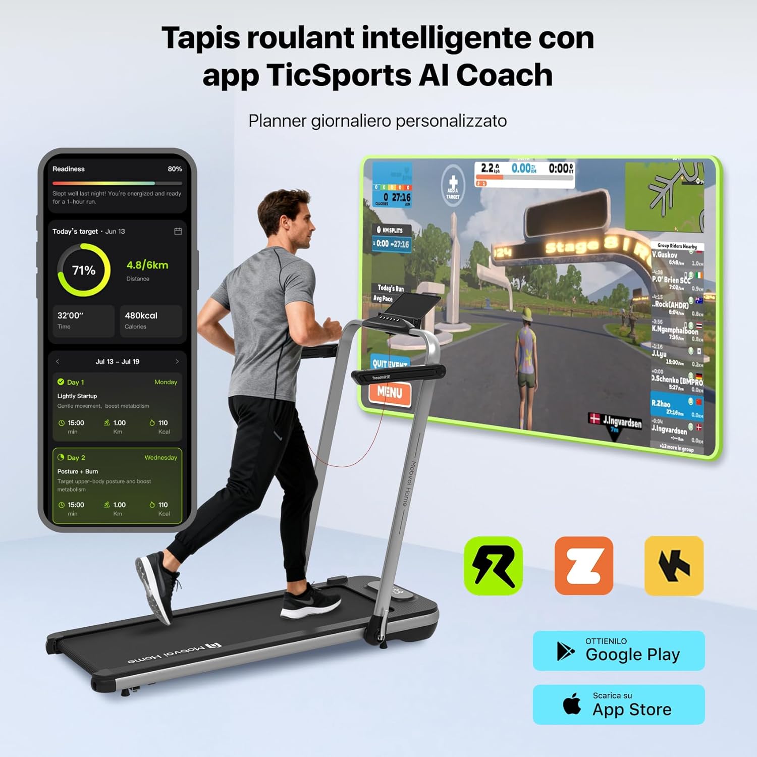 Mobvoi Home Treadmill SE - Tapis Roulant Elettrico AI - immagine 5