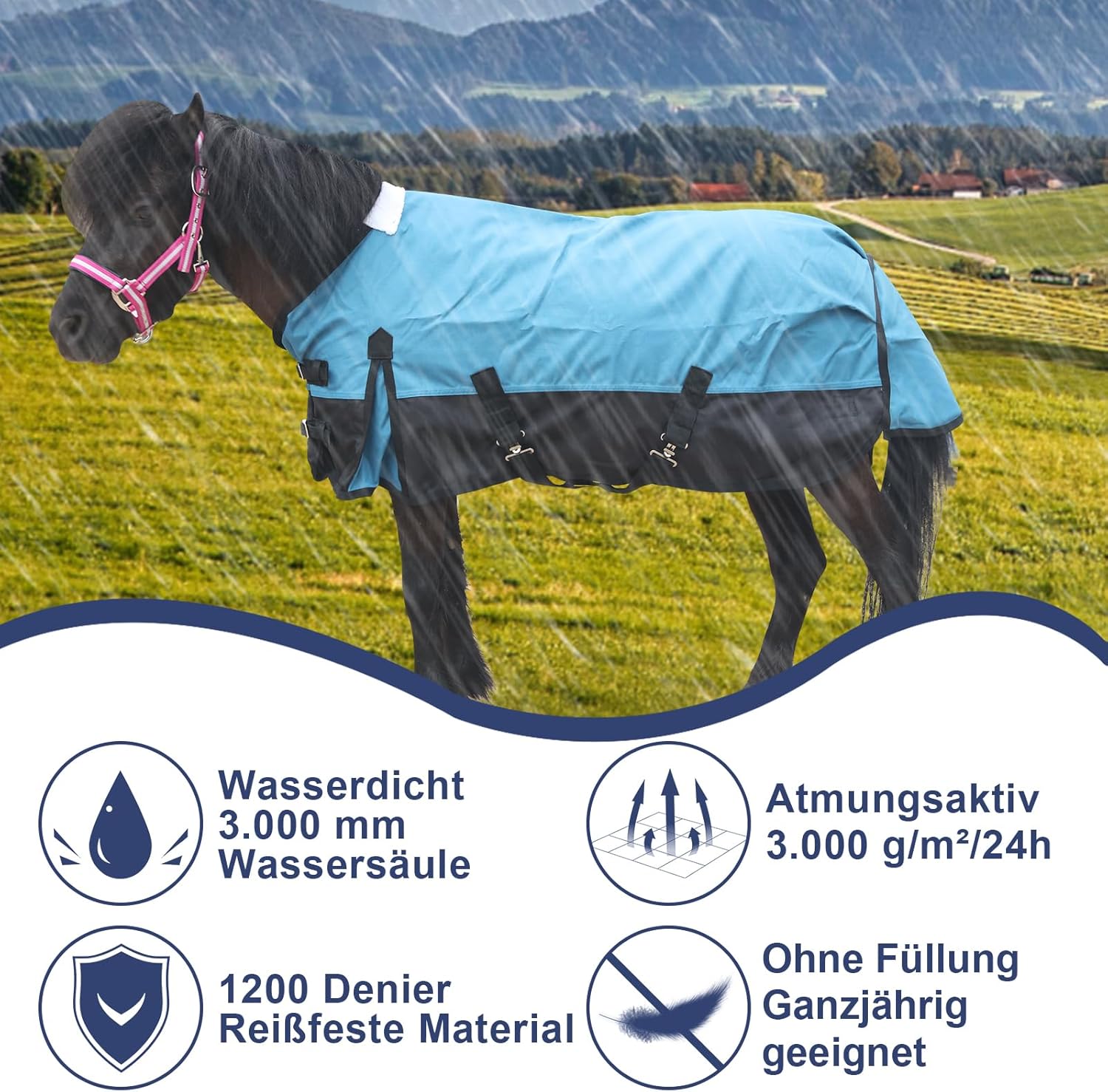 Gallopoff Coperta Cavallo 1200D Pony/Shetty 0g - immagine 3