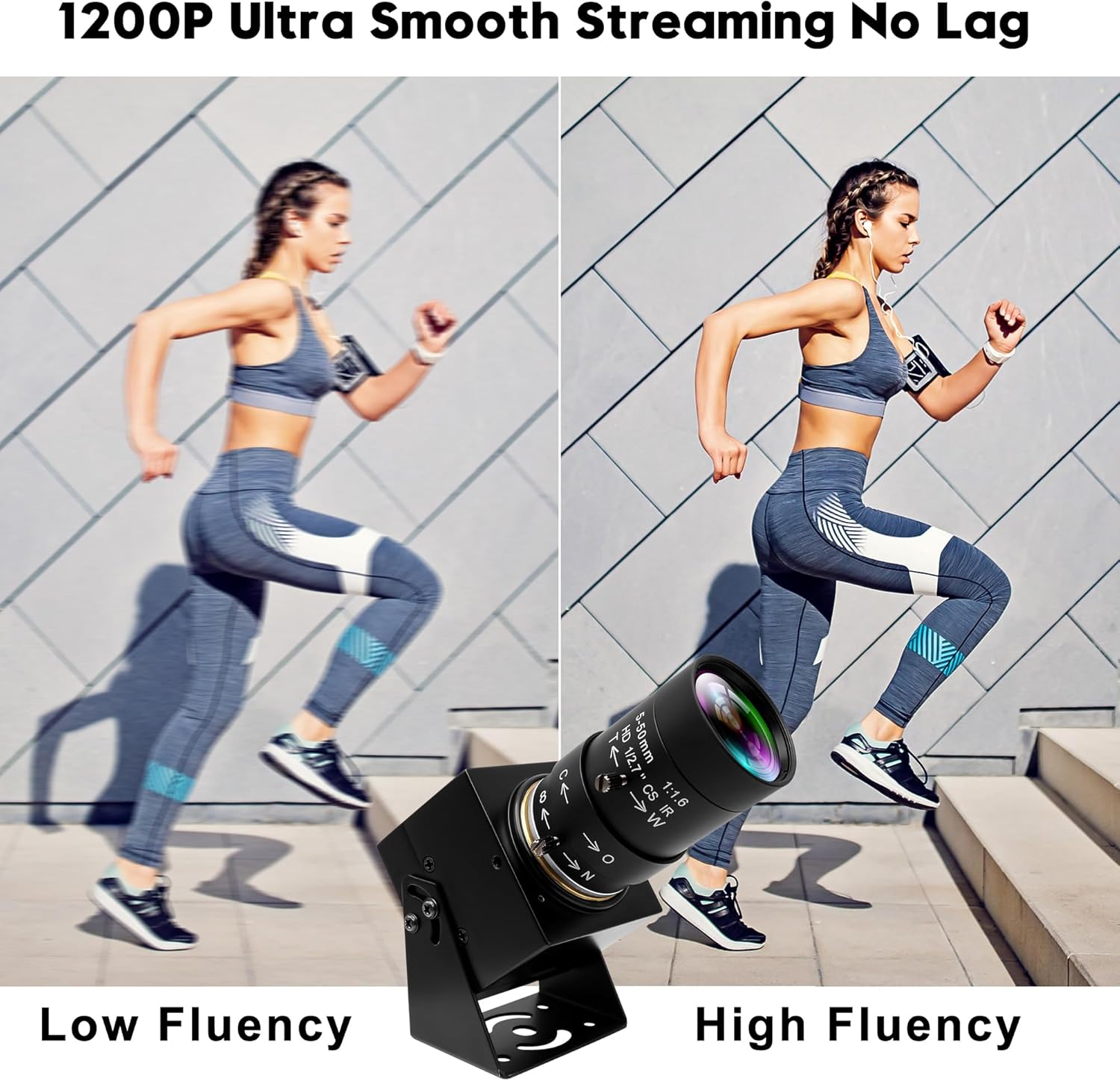 Elp Global Shutter USB Camera 90 fps con Obiettivo Zoom - immagine 6